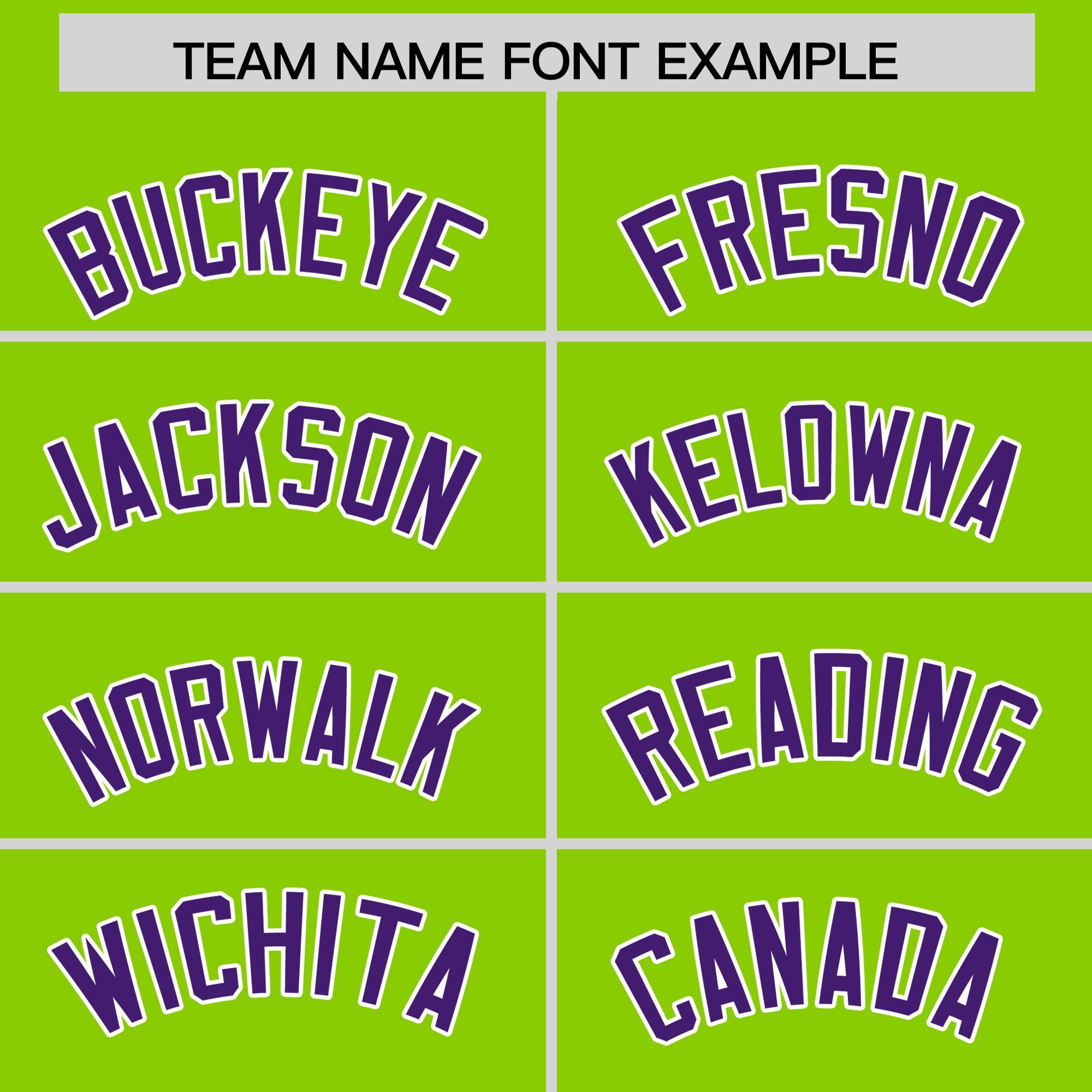 Custom Neon Green Purple Grid Blur Pattern Authentic Baseball Jersey