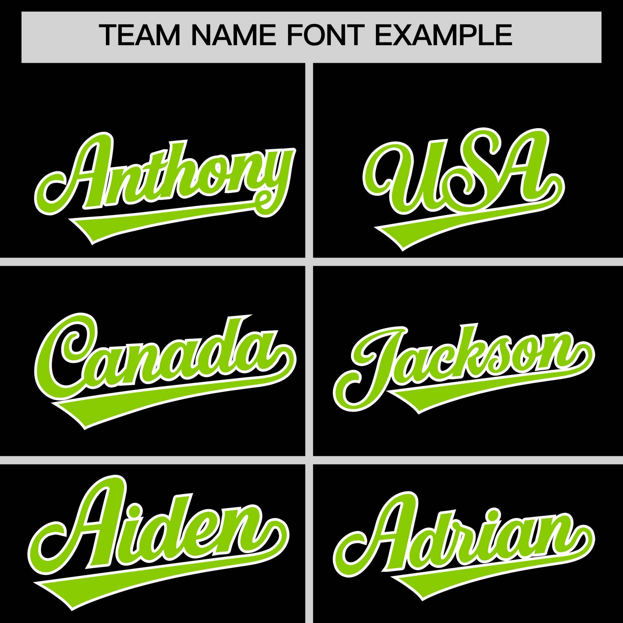 Custom Black Neon Green Grid Blur Pattern Authentic Baseball Jersey