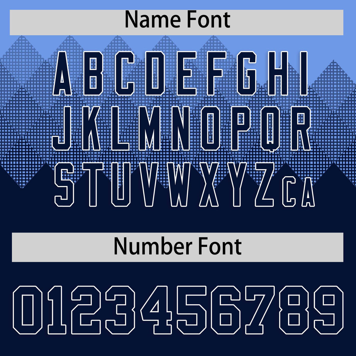 Custom Light Blue Navy Grid Blur Pattern Authentic Baseball Jersey