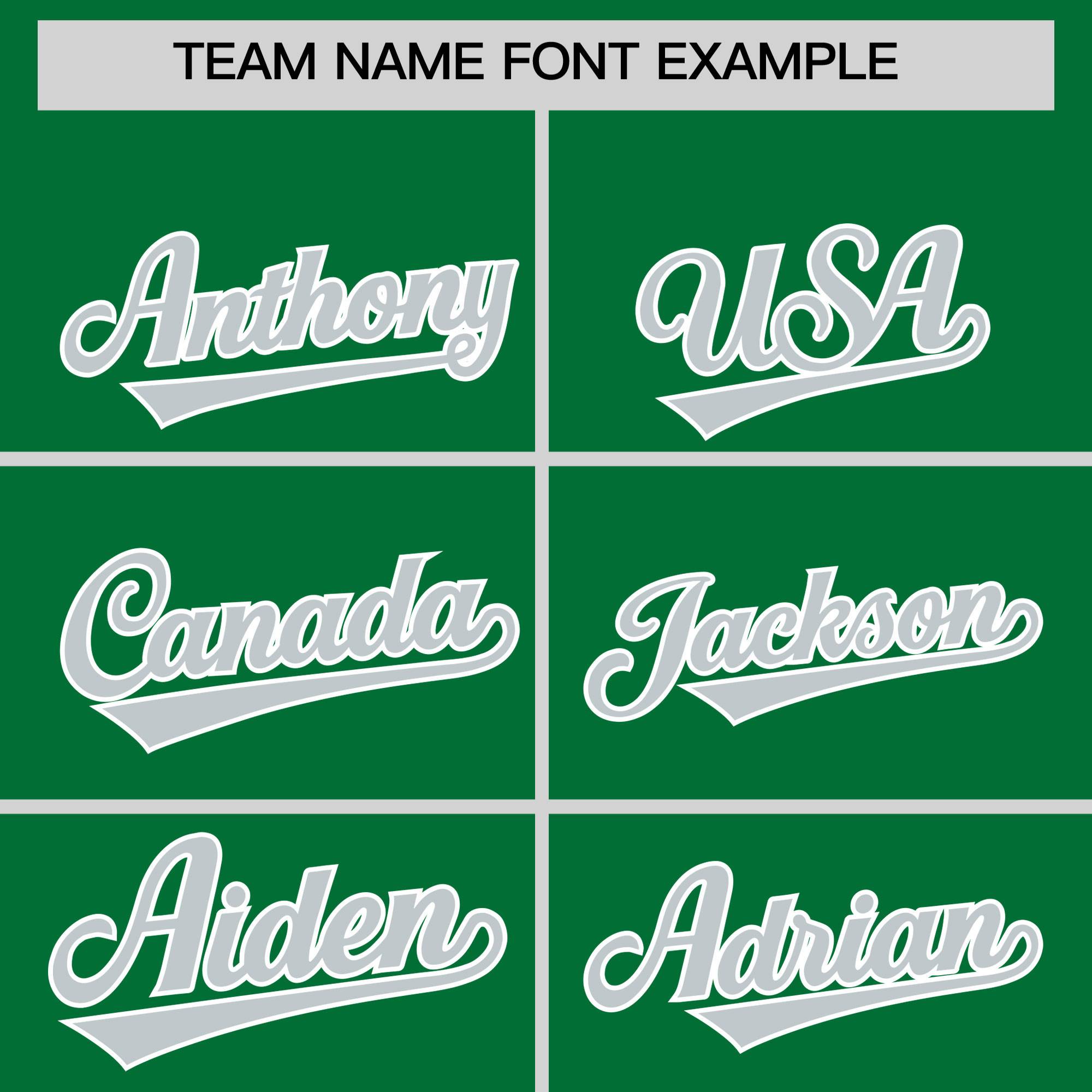 Custom Kelly Green Silver Grid Blur Pattern Authentic Baseball Jersey