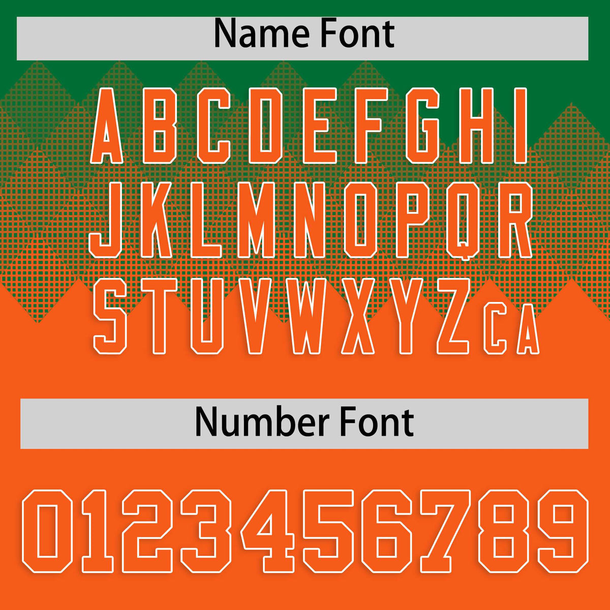 Custom Kelly Green Orange Grid Blur Pattern Authentic Baseball Jersey