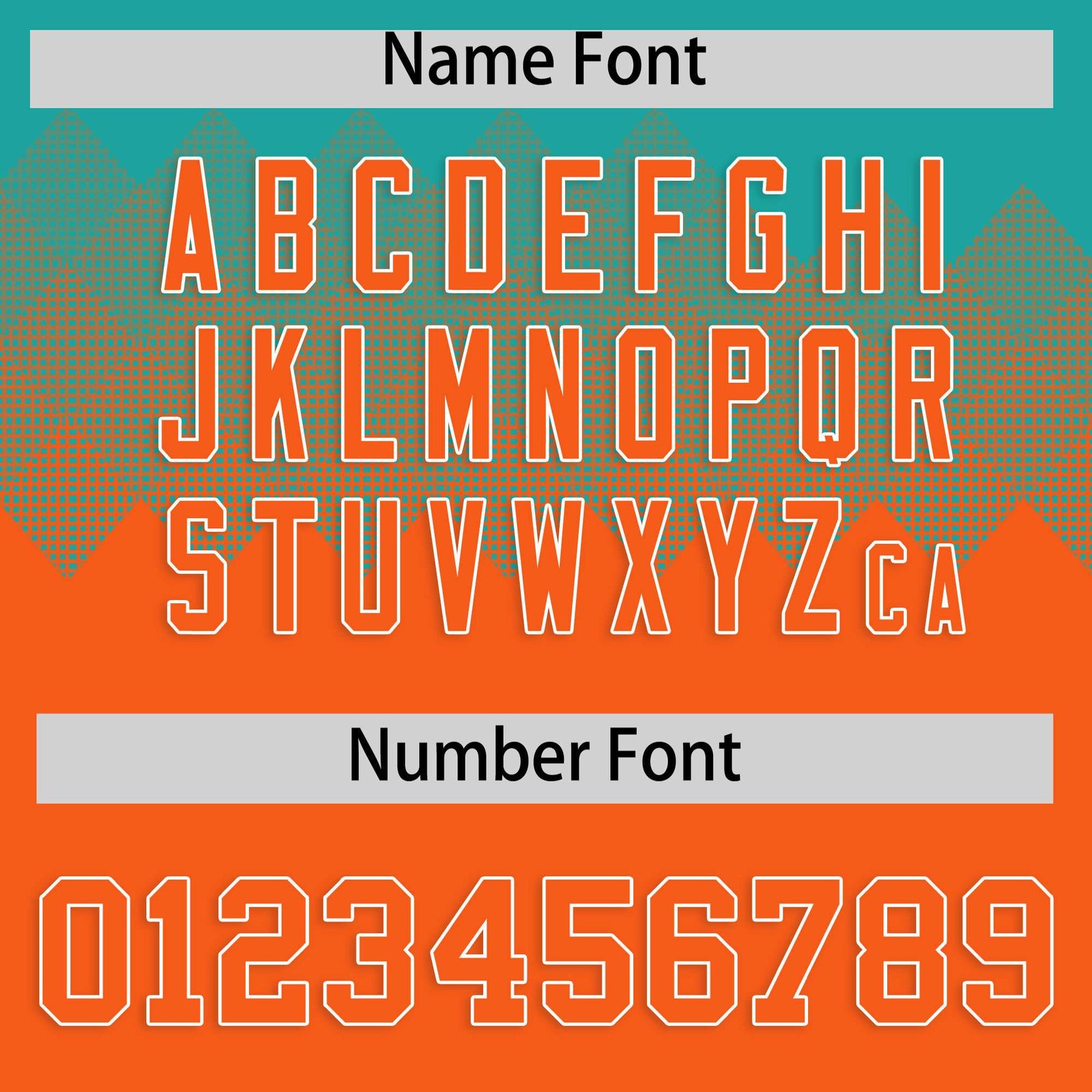 Custom Aqua Orange Grid Blur Pattern Authentic Baseball Jersey