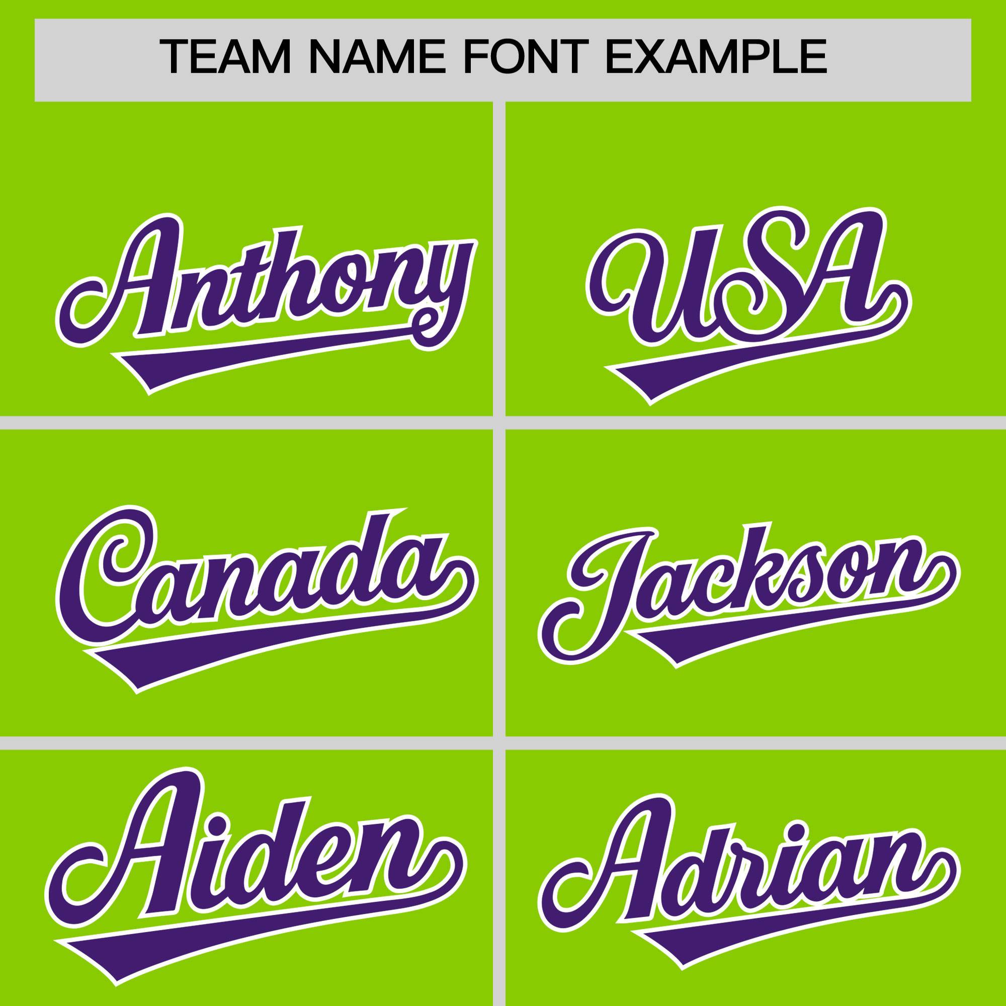 Custom Neon Green Purple Grid Blur Pattern Authentic Baseball Jersey