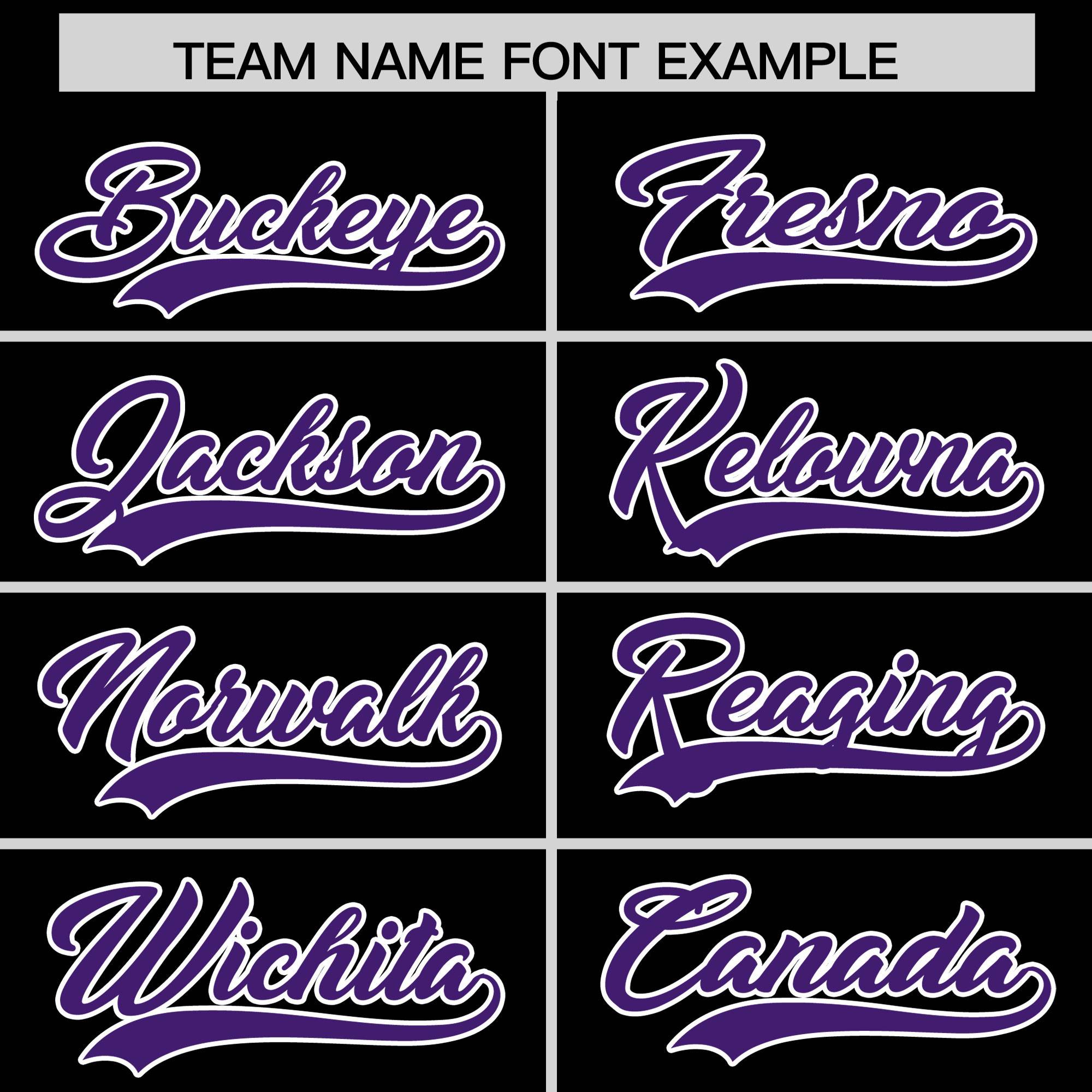 Custom Black Purple Grid Blur Pattern Authentic Baseball Jersey