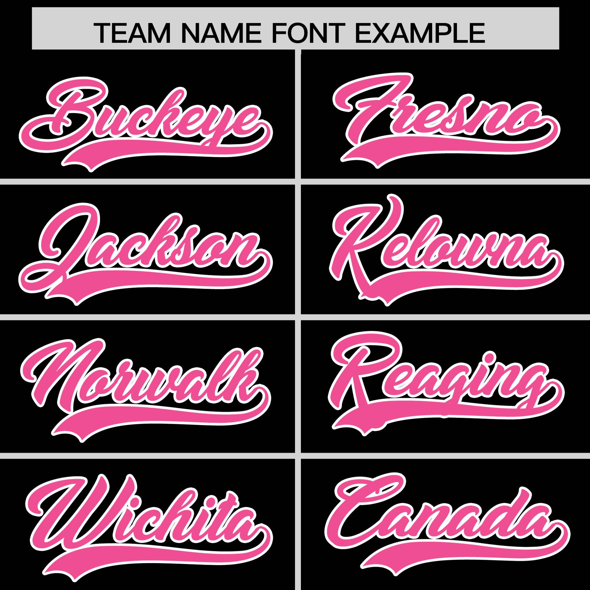 Custom Black Pink Grid Blur Pattern Authentic Baseball Jersey