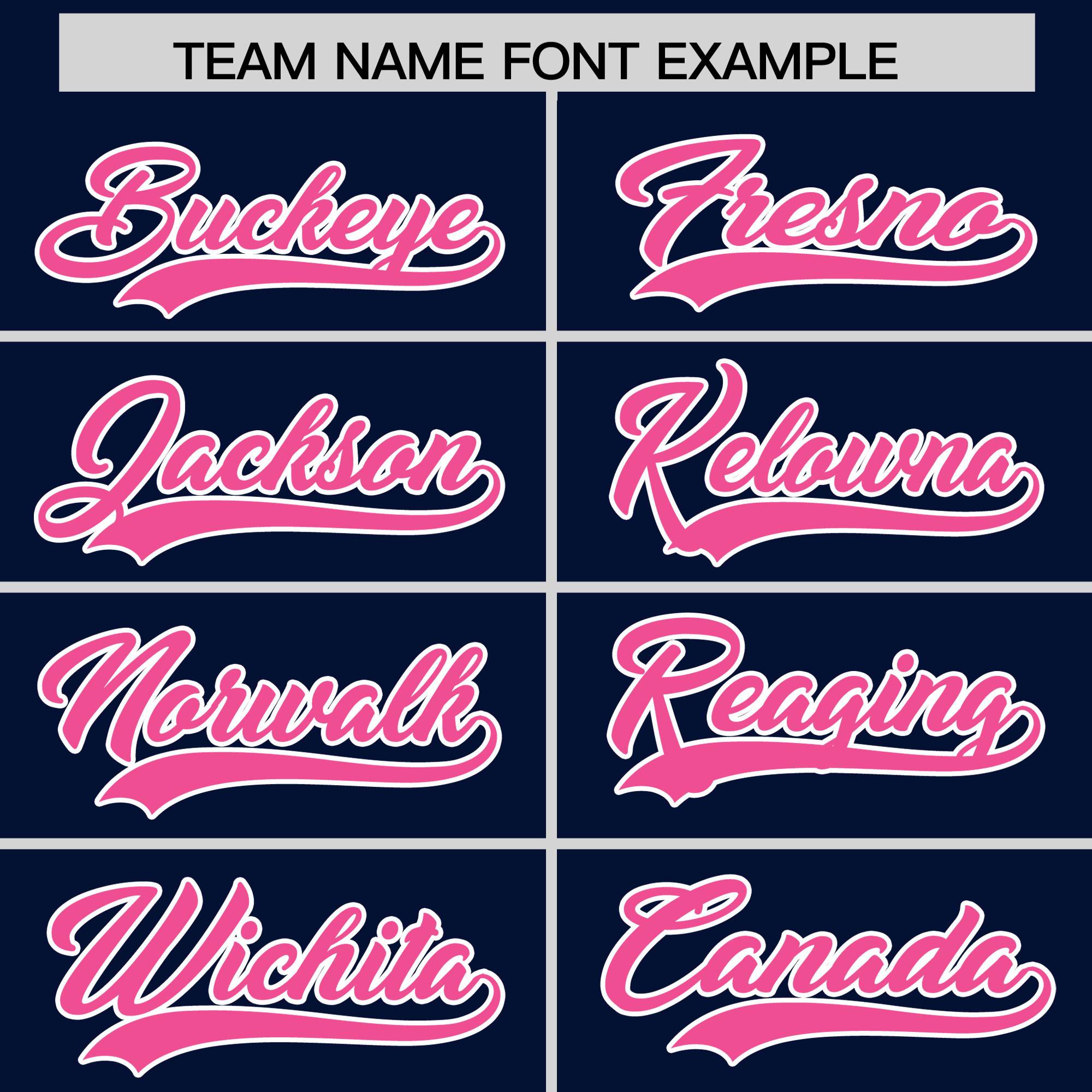 Custom Navy Pink Grid Blur Pattern Authentic Baseball Jersey