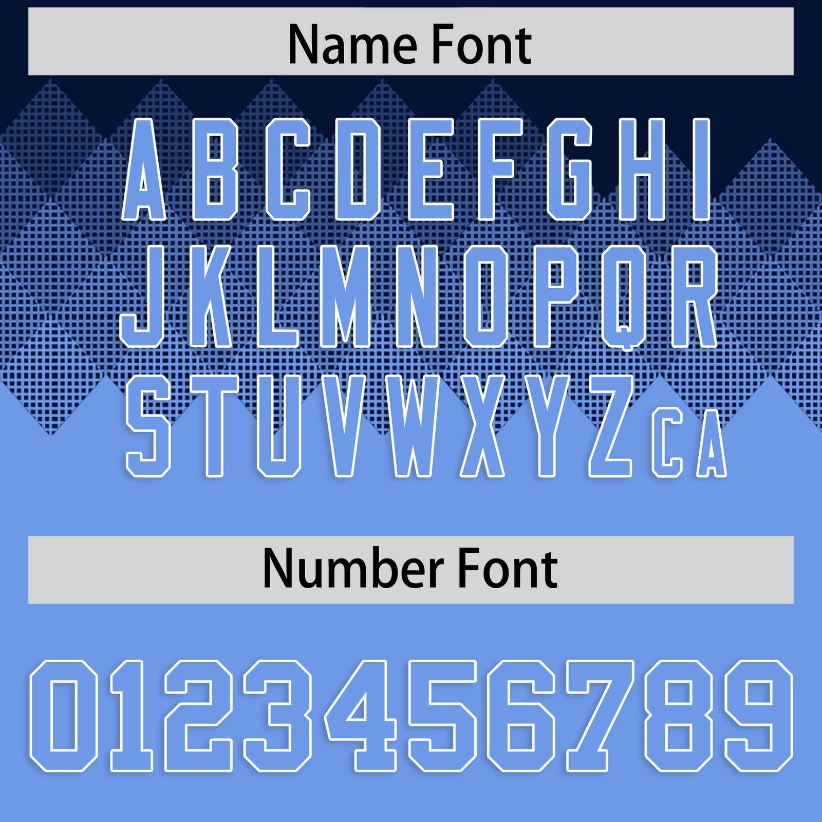 Custom Navy Powder Blue Grid Blur Pattern Authentic Baseball Jersey