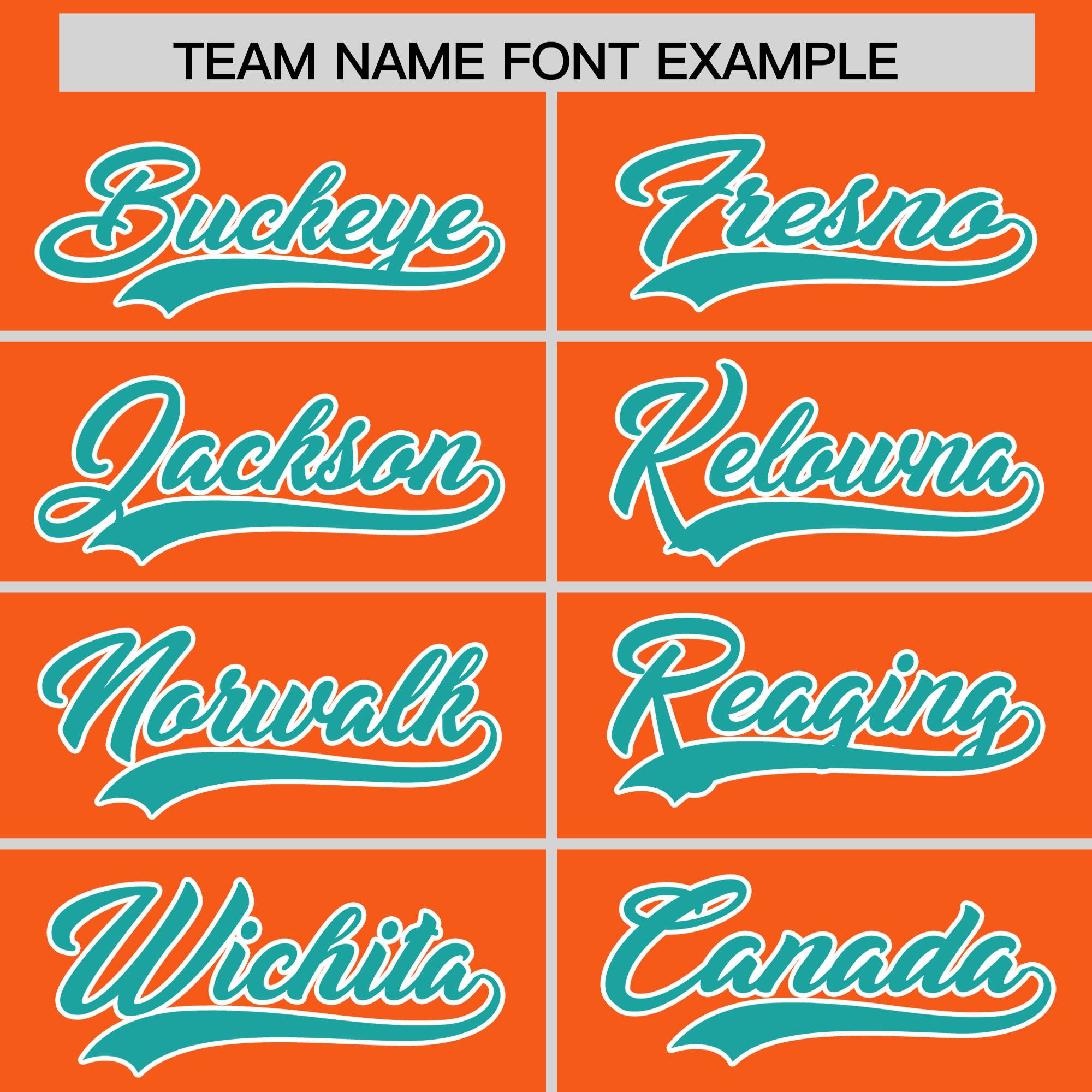 Custom Orange Aqua Grid Blur Pattern Authentic Baseball Jersey