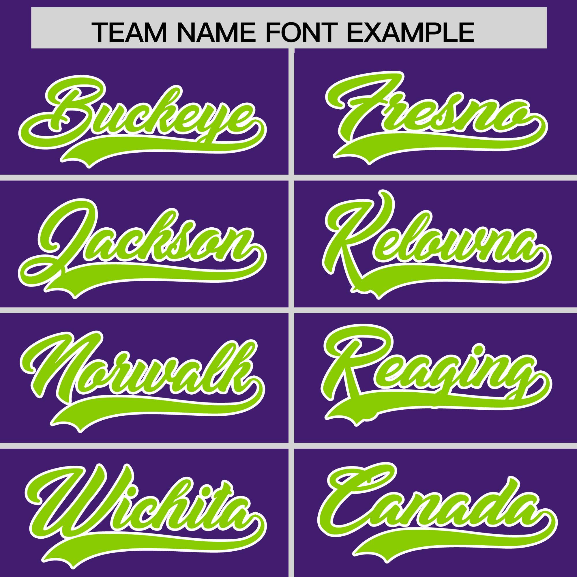 Custom Purple Neon Green Grid Blur Pattern Authentic Baseball Jersey