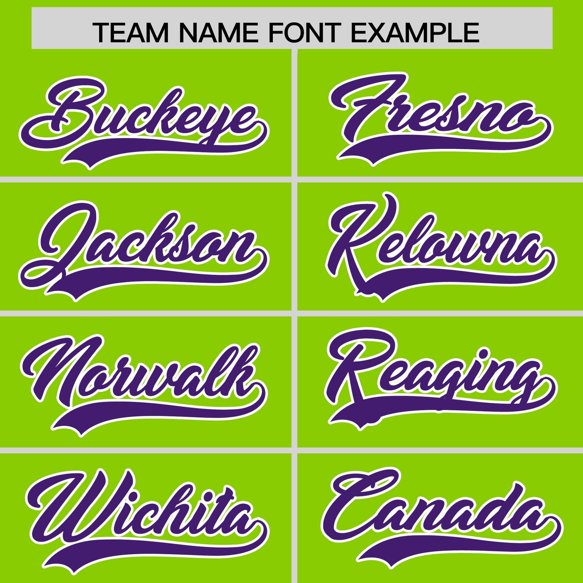 Custom Neon Green Purple Grid Blur Pattern Authentic Baseball Jersey