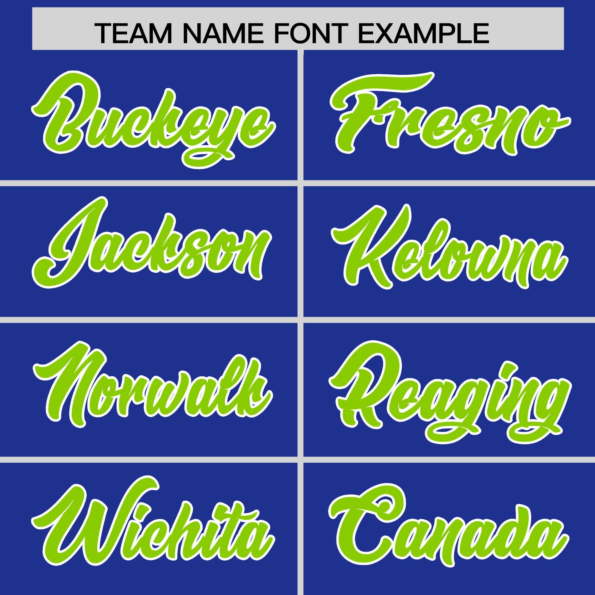 Custom Royal Neon Green Grid Blur Pattern Authentic Baseball Jersey