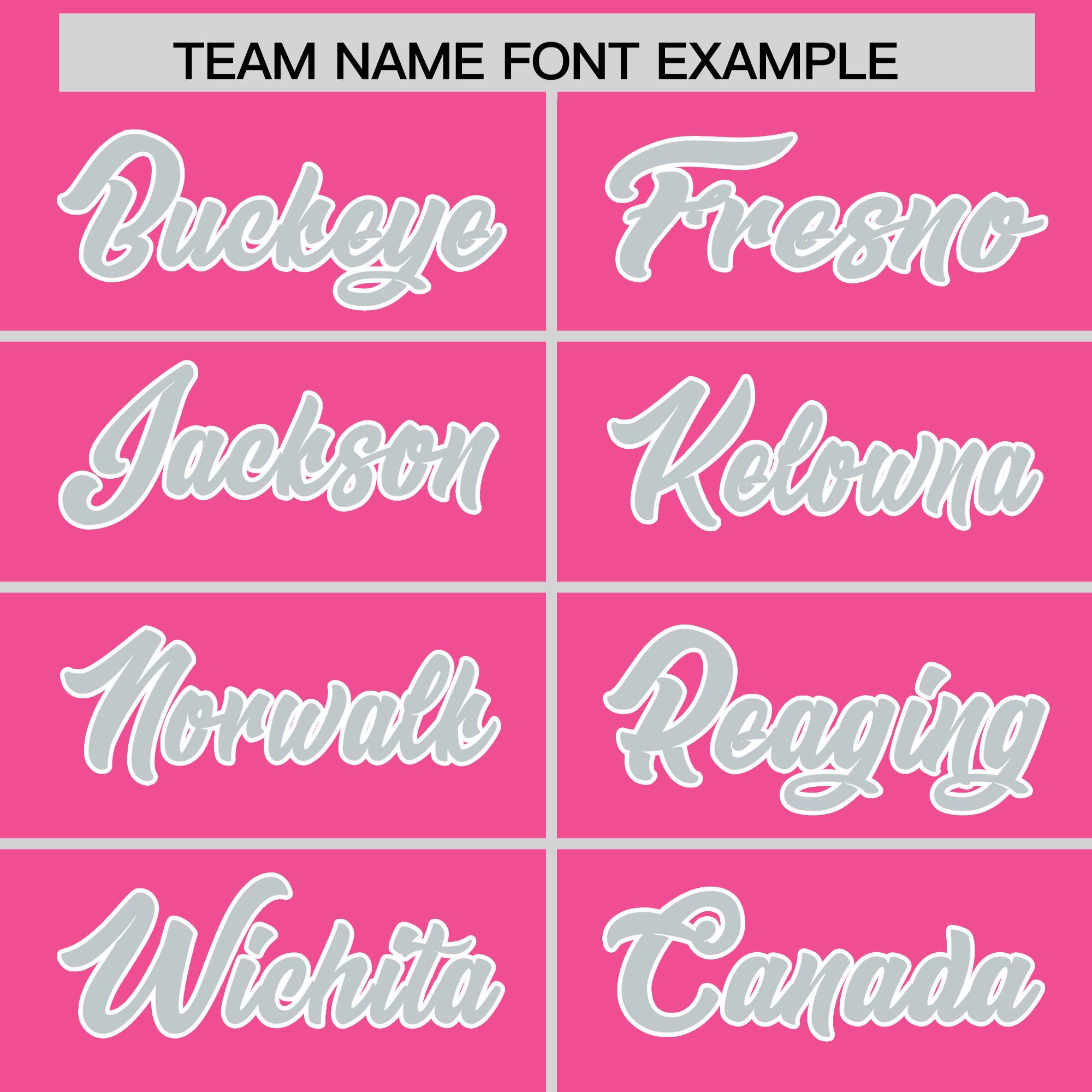 Custom Pink Silver Grid Blur Pattern Authentic Baseball Jersey