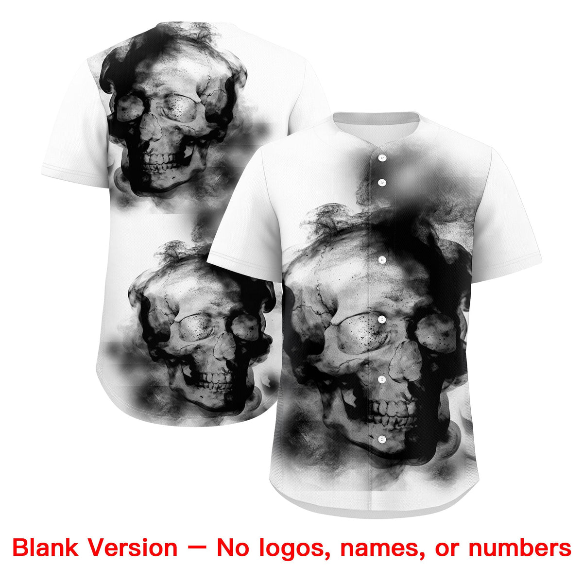 Custom White Black Orange skeleton Graffiti Pattern Quick Dry Baseball Jersey| KXKSHOP