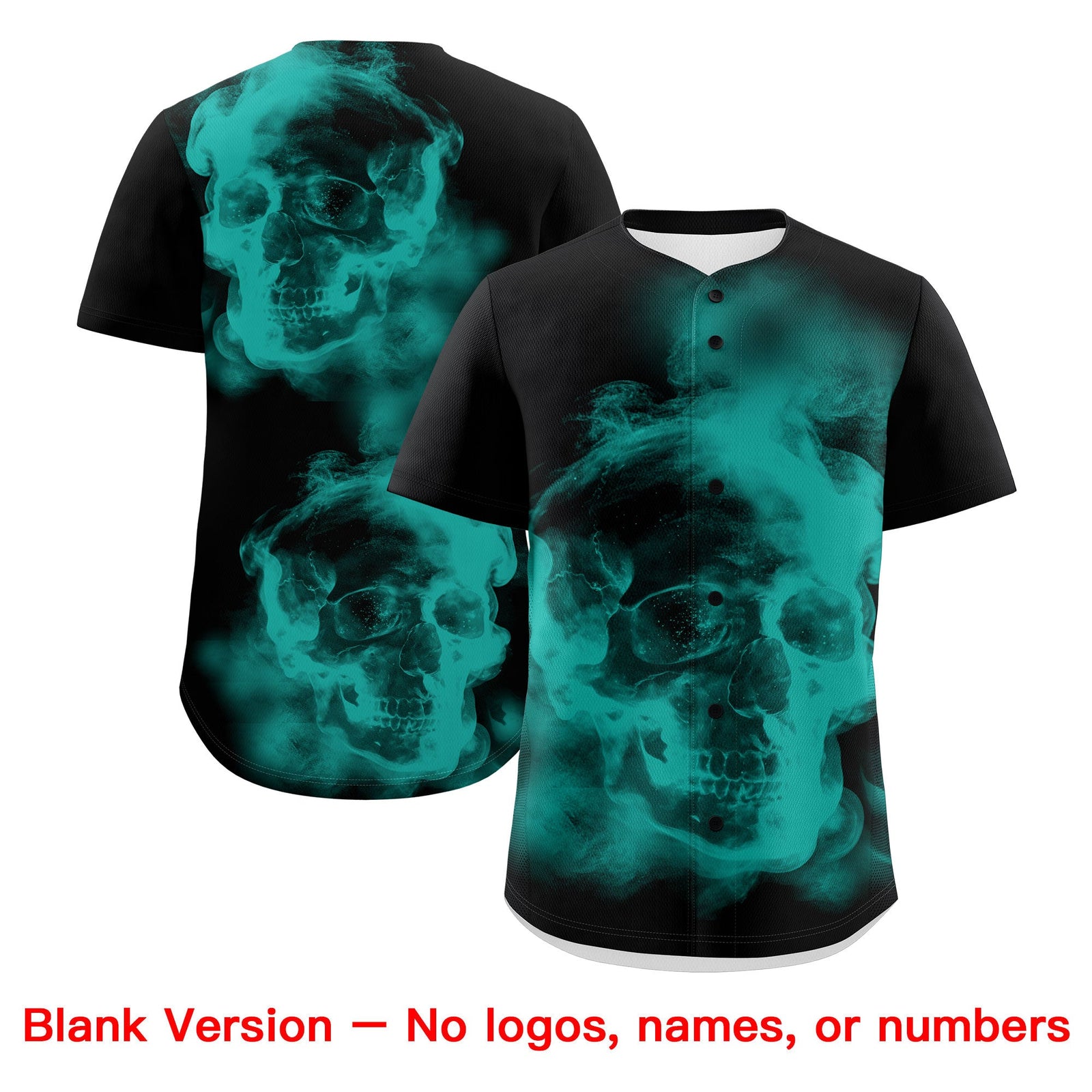 Custom Black Aqua Pink skeleton Graffiti Pattern Lightweight Baseball Jersey| KXKSHOP