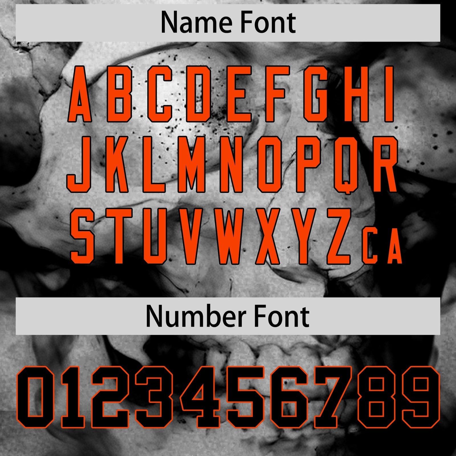 Custom White Black Orange skeleton Graffiti Pattern Quick Dry Baseball Jersey| KXKSHOP
