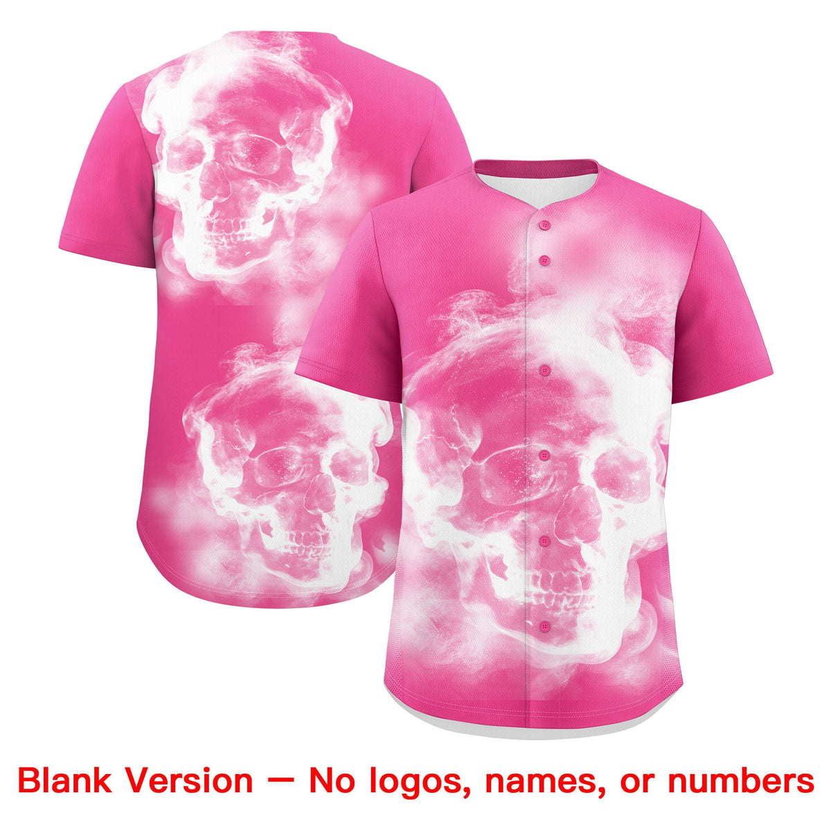 Custom Pink White skeleton Graffiti Pattern Lightweight Baseball Jersey| KXKSHOP