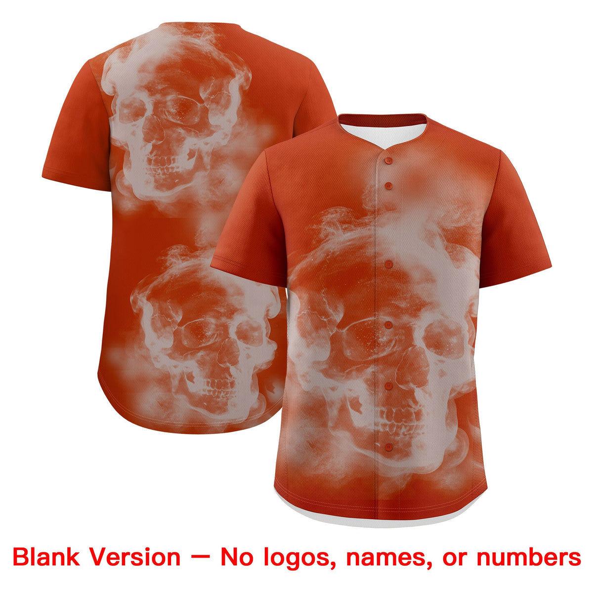 Custom Dark Orange Silver White skeleton Graffiti Pattern Lightweight Baseball Jersey| KXKSHOP