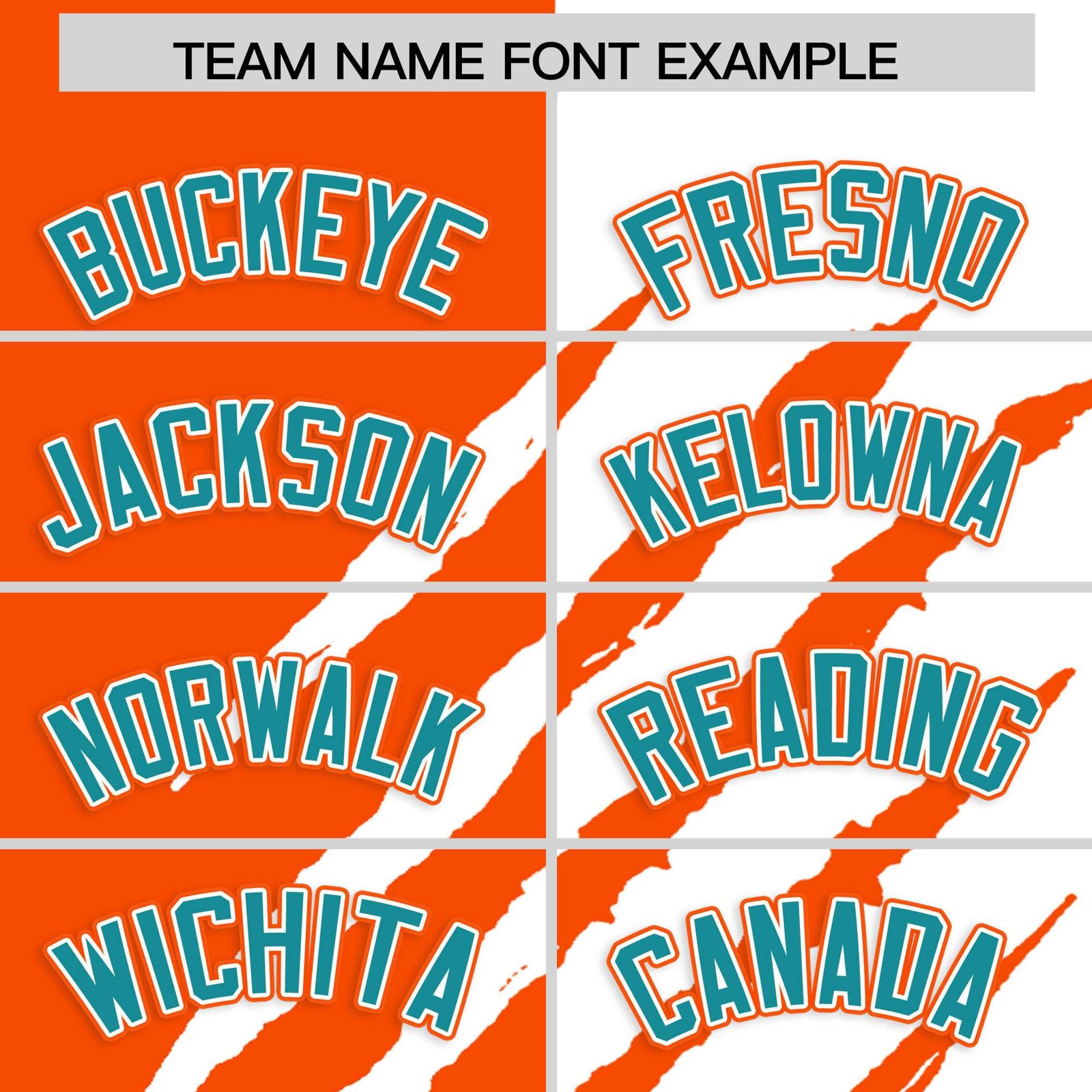 Custom Orange White Split Tiger Claw Scratch Pattern Baseball Jersey