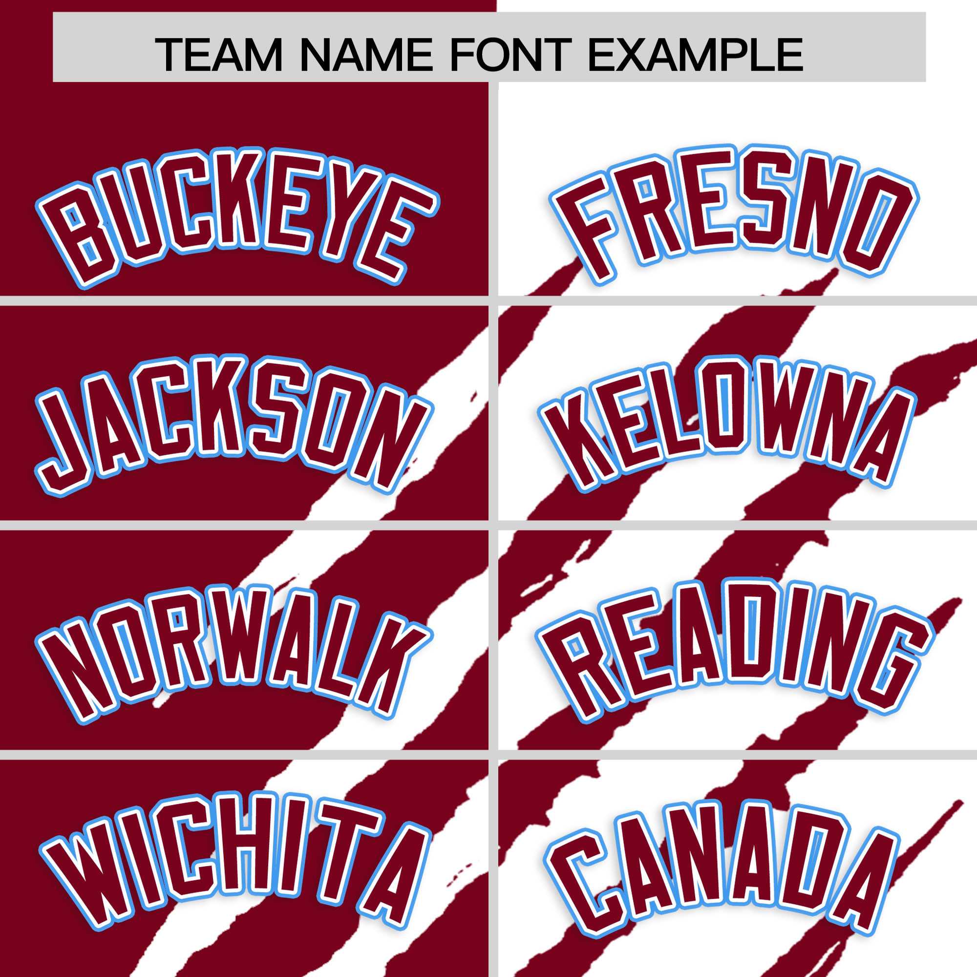 Custom Crimson White Split Tiger Claw Scratch Pattern Baseball Jersey