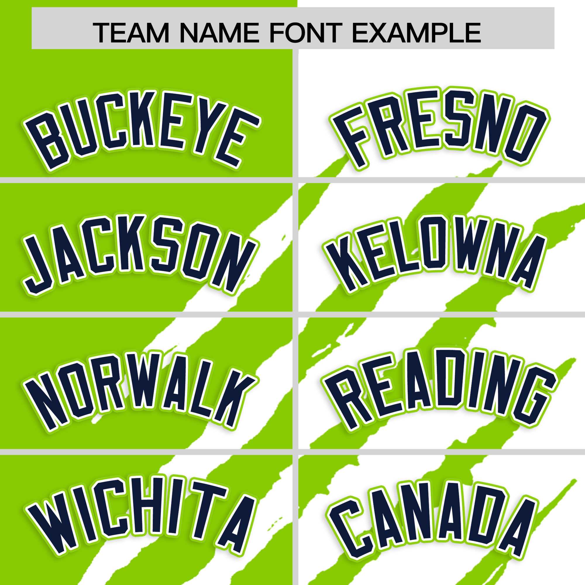 Custom Neon Green White Split Tiger Claw Scratch Pattern Baseball Jersey