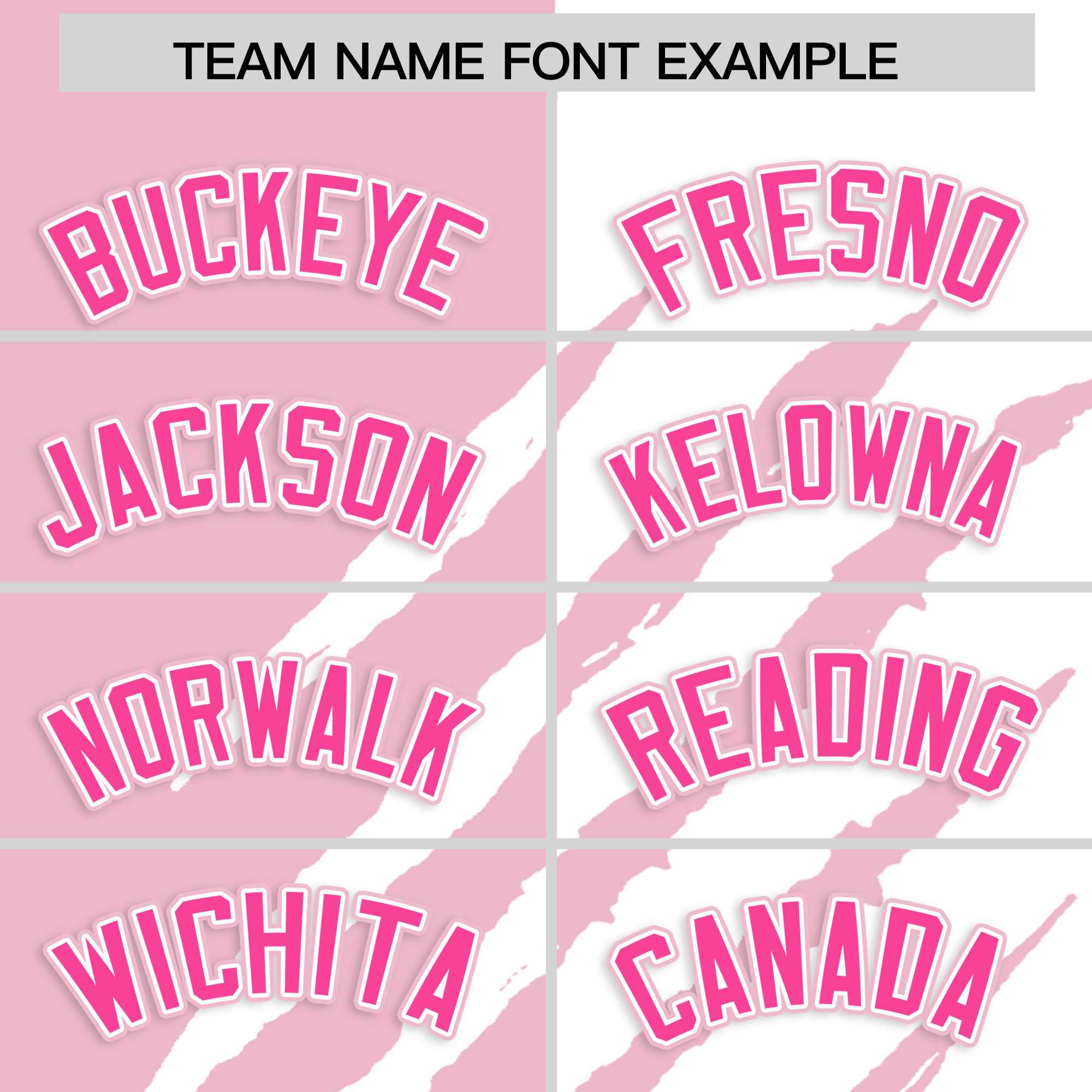 Custom Light Pink White Split Tiger Claw Scratch Pattern Baseball Jersey