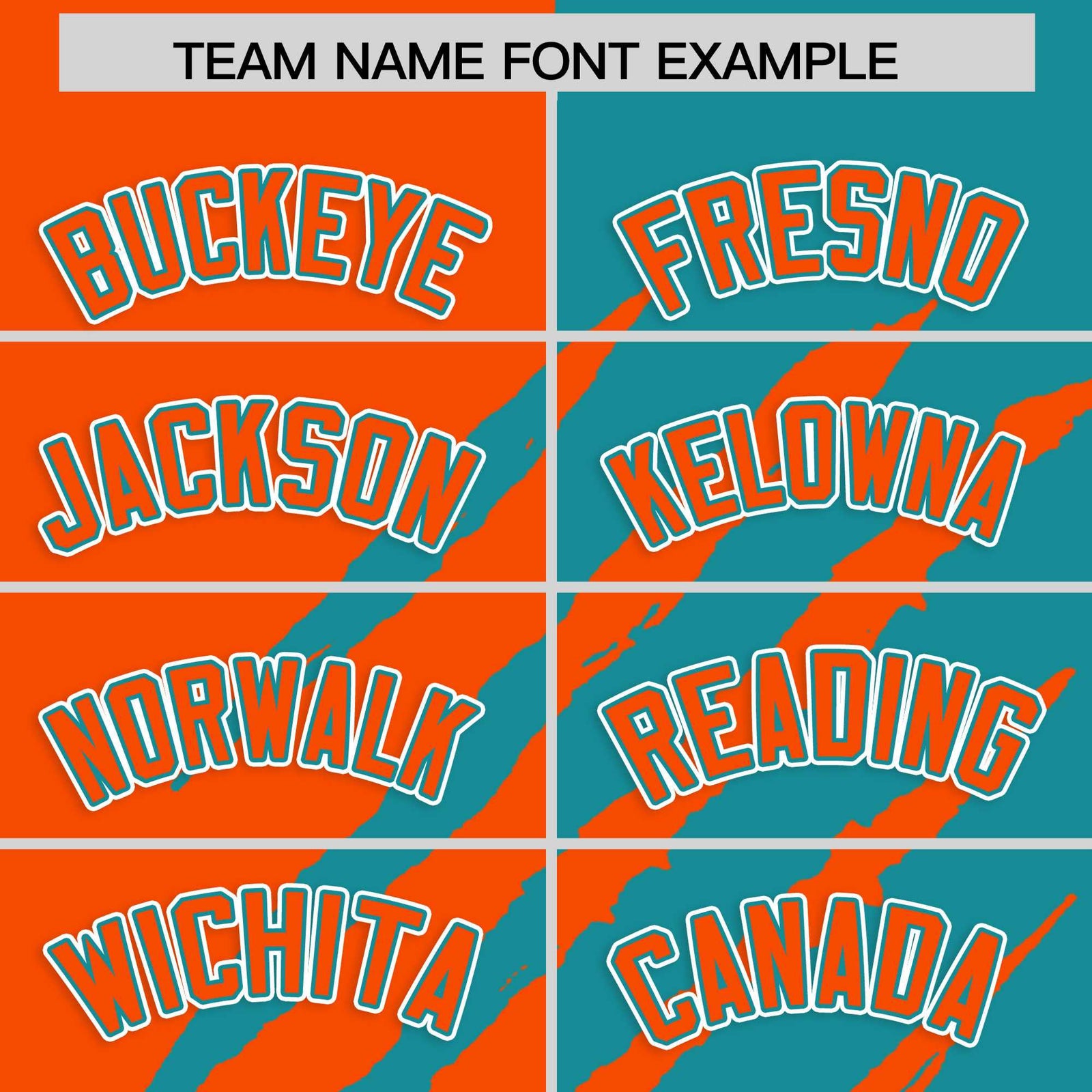 Custom Orange Aqua Split Tiger Claw Scratch Pattern Baseball Jersey