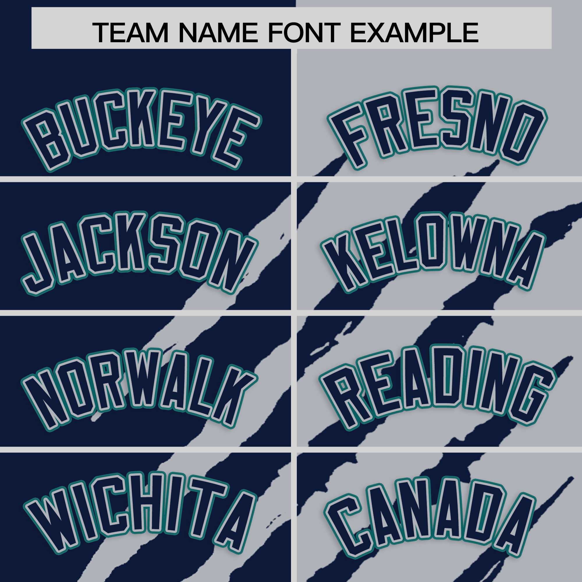 Custom Navy Gray Split Tiger Claw Scratch Pattern Baseball Jersey