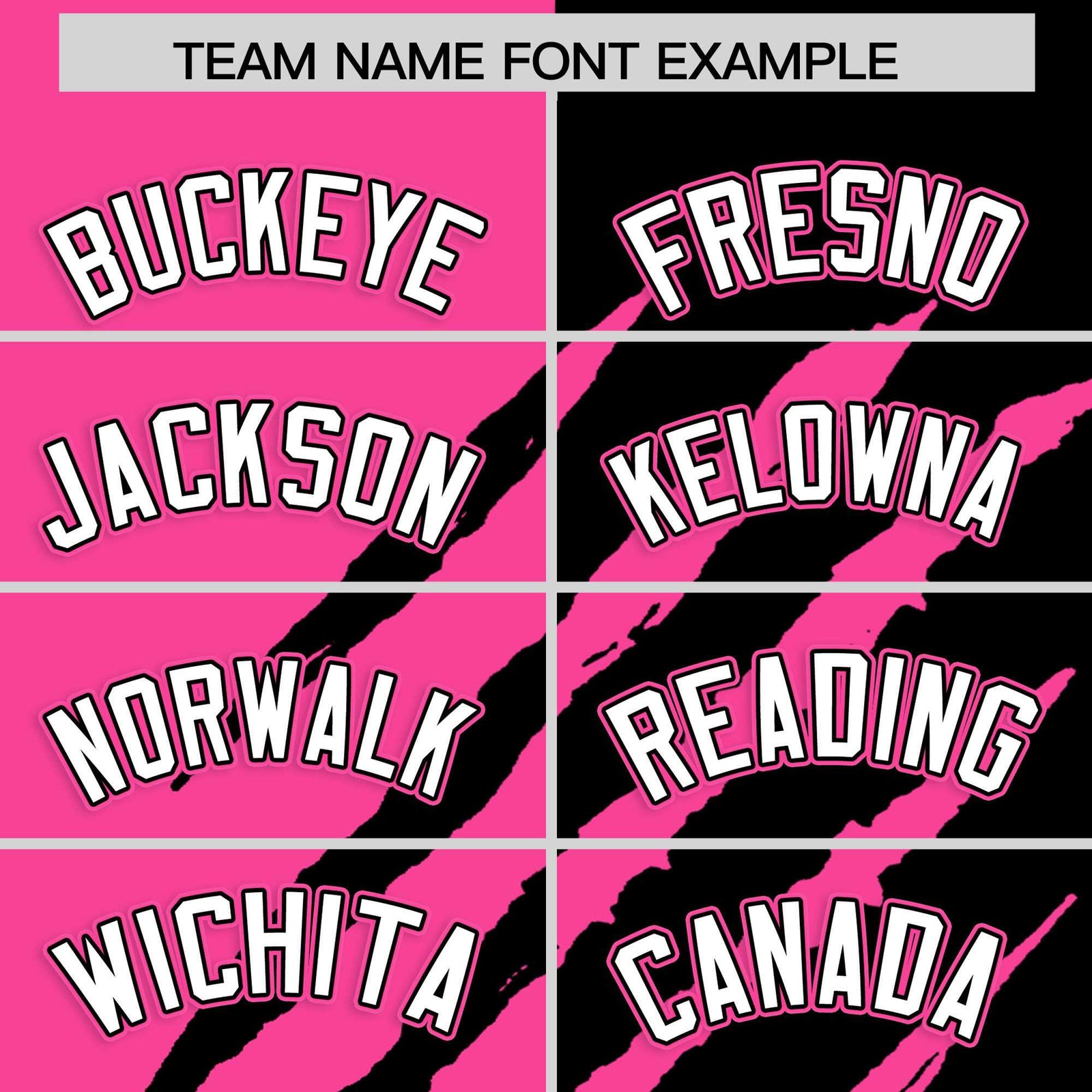 Custom Pink Black Split Tiger Claw Scratch Pattern Baseball Jersey