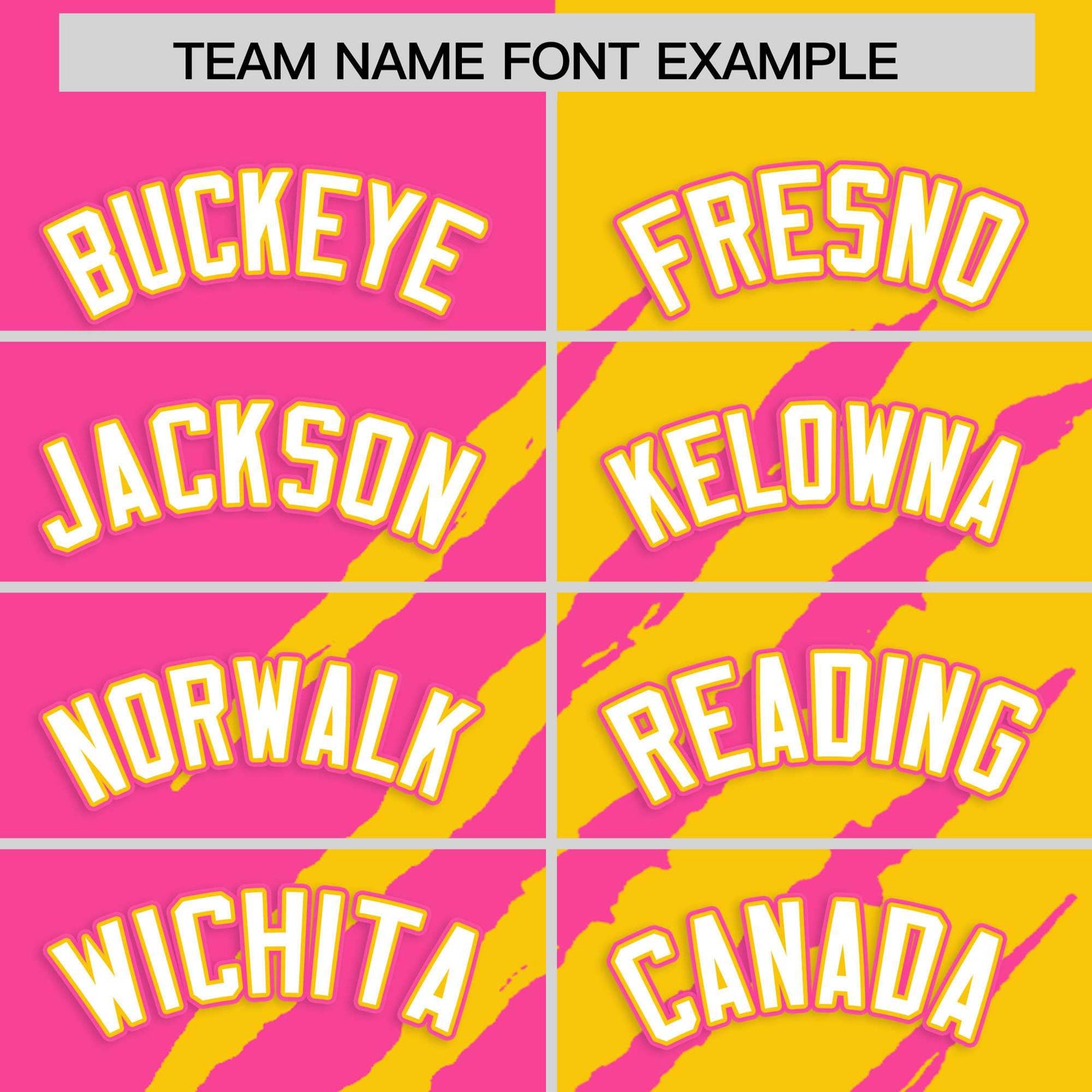 Custom Pink Gold Split Tiger Claw Scratch Pattern Baseball Jersey