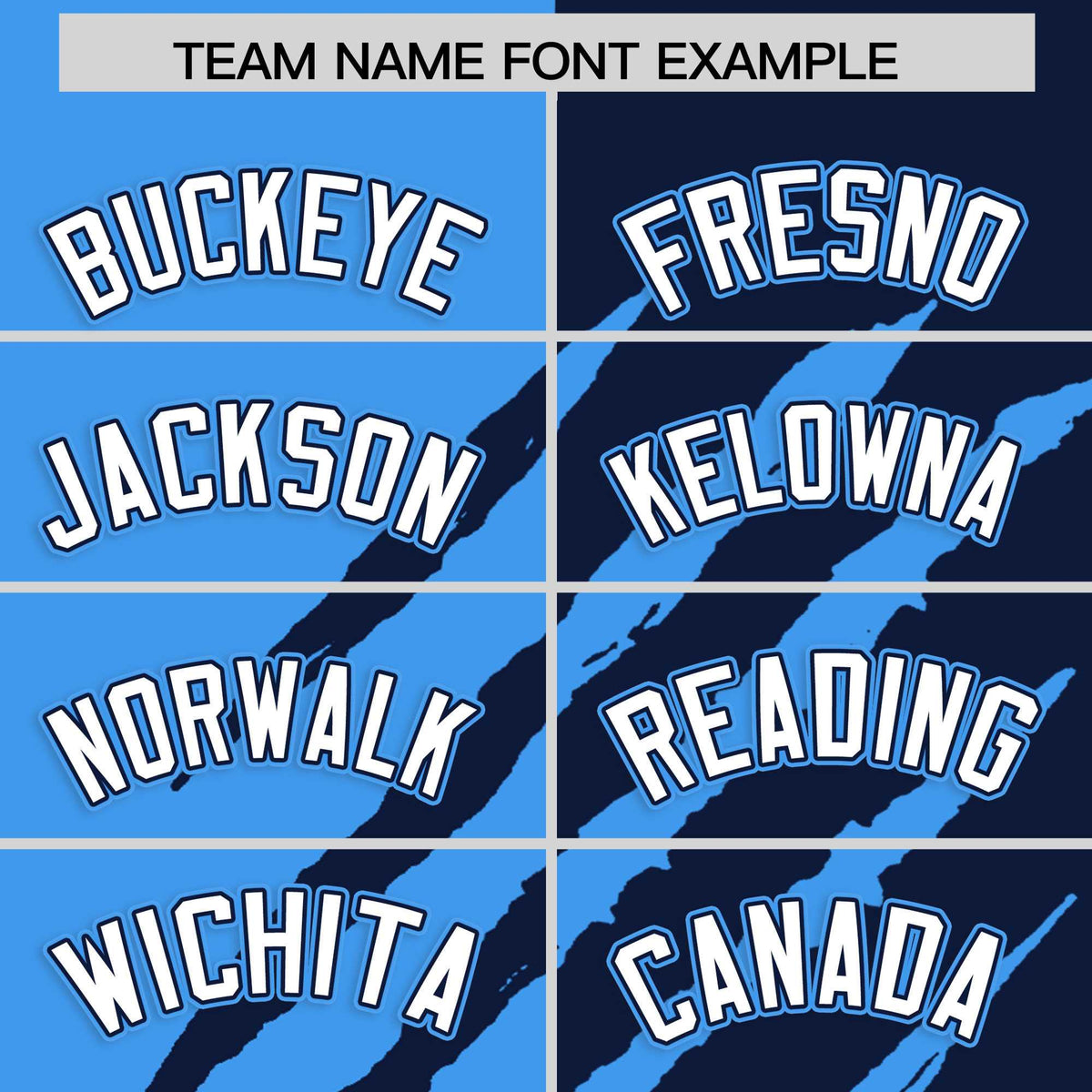 Custom Powder Blue Navy Split Tiger Claw Scratch Pattern Baseball Jersey