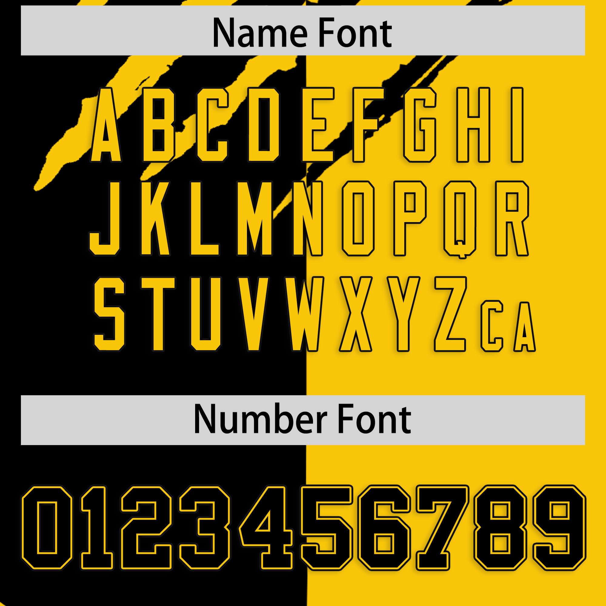 Custom Black Gold Split Tiger Claw Scratch Pattern Baseball Jersey