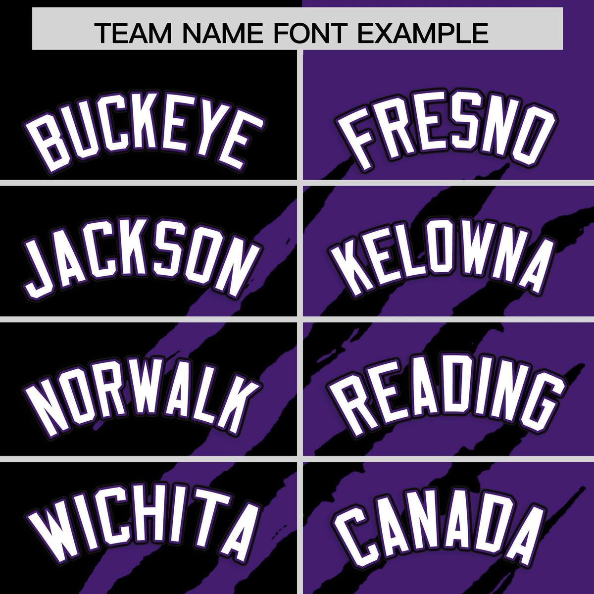 Custom Black Purple Split Tiger Claw Scratch Pattern Baseball Jersey