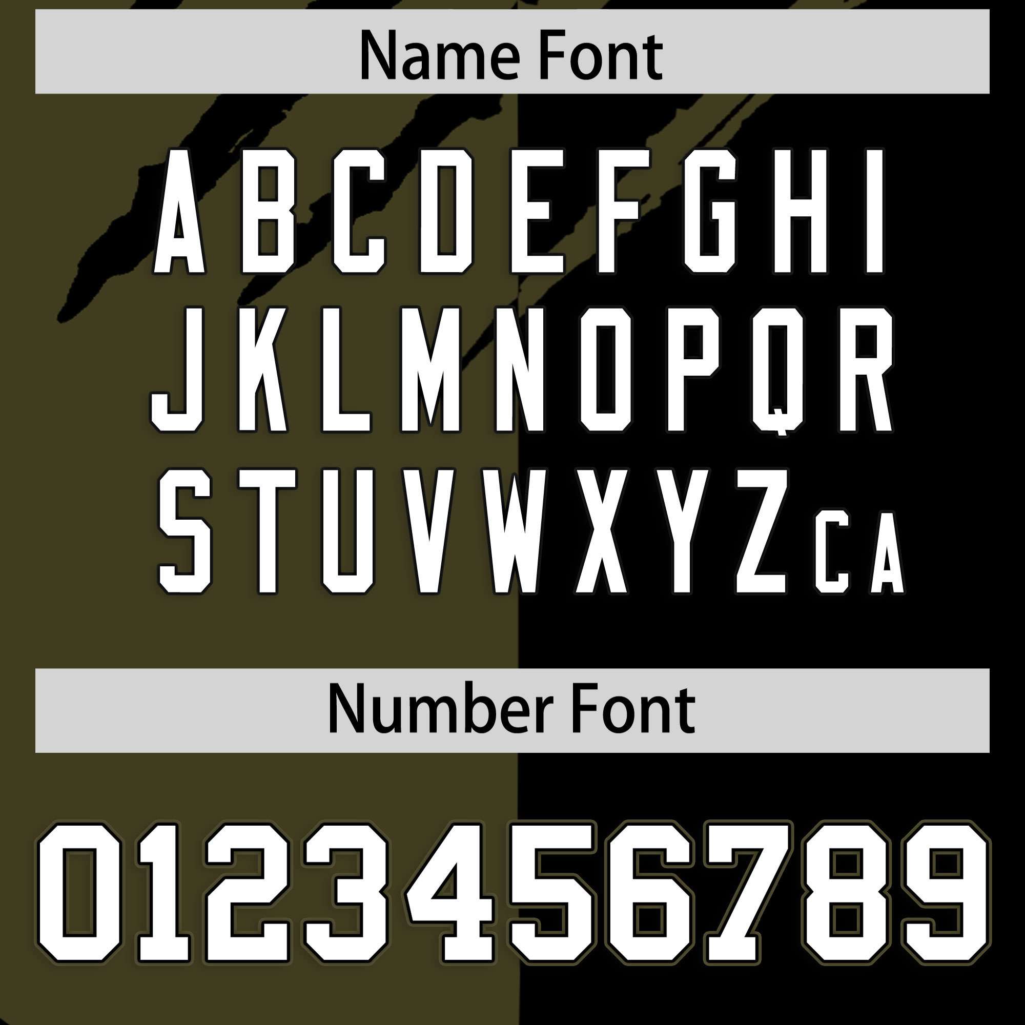 Custom Olive Black Split Tiger Claw Scratch Pattern Baseball Jersey