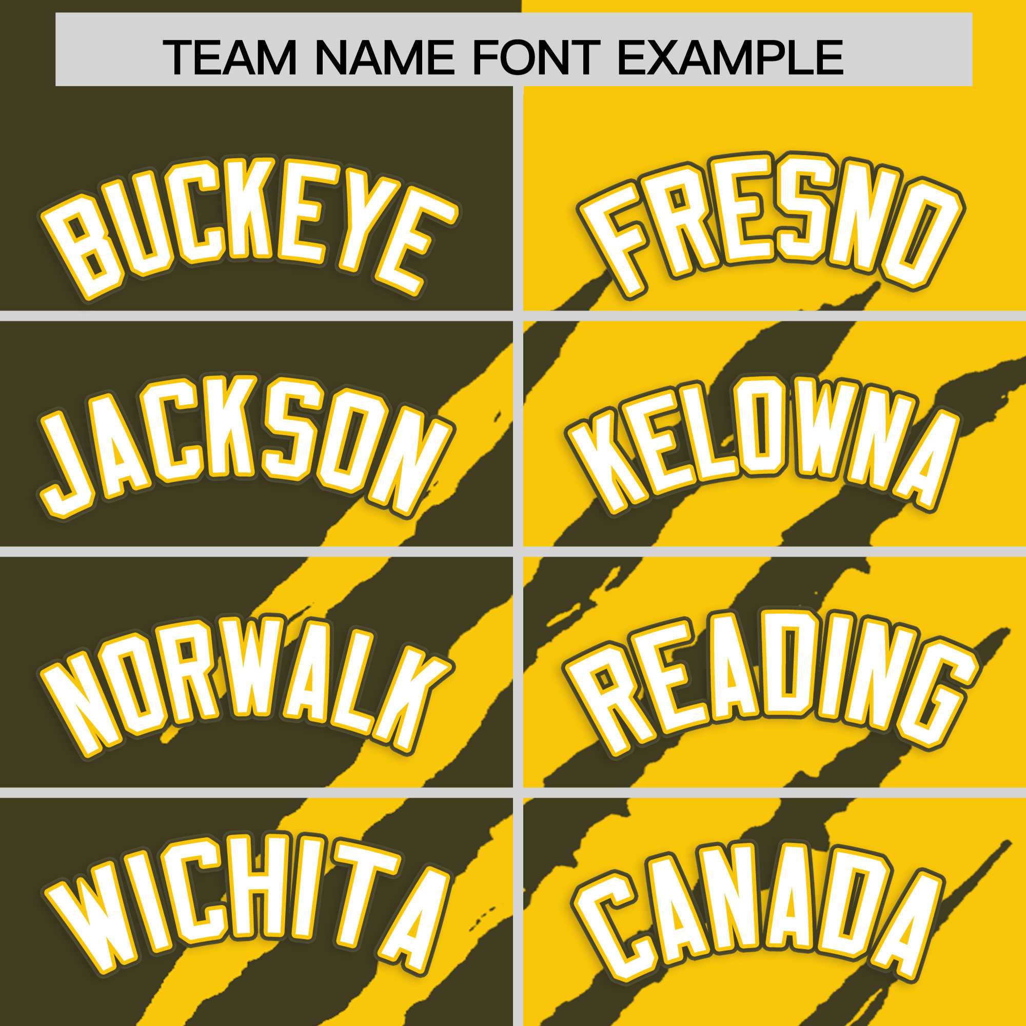 Custom Olive Gold Split Tiger Claw Scratch Pattern Baseball Jersey