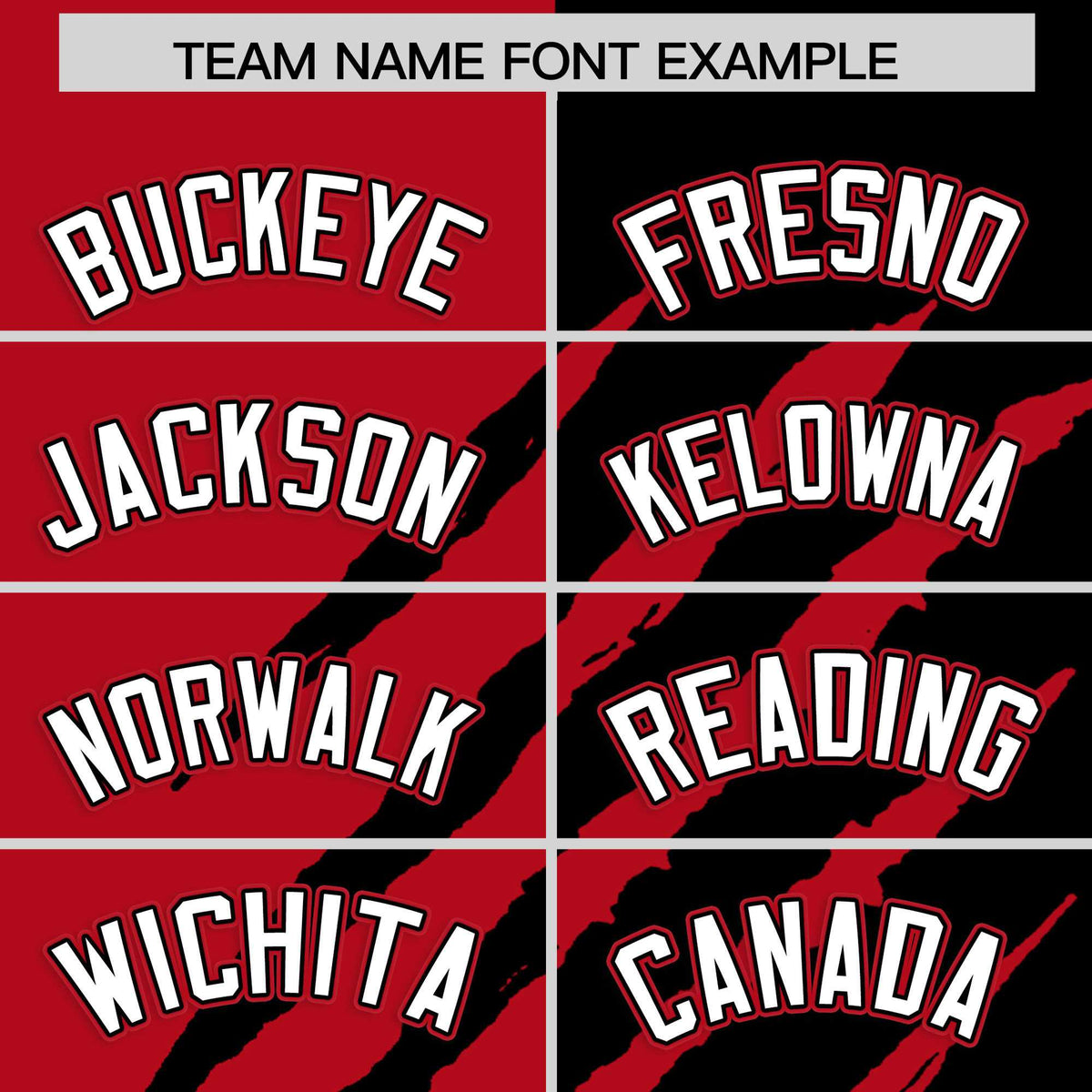 Custom Red Black Split Tiger Claw Scratch Pattern Baseball Jersey