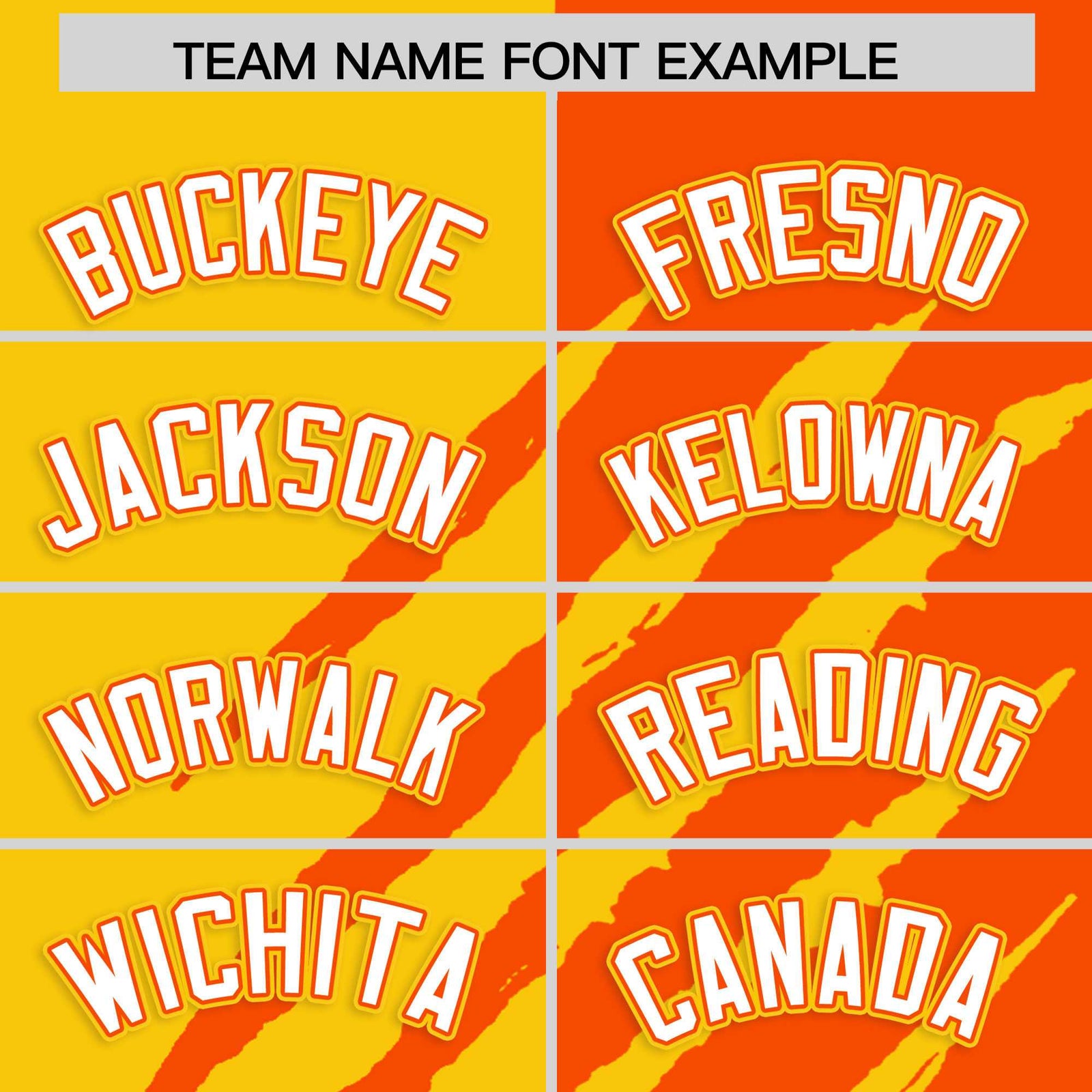 Custom Gold Orange Split Tiger Claw Scratch Pattern Baseball Jersey