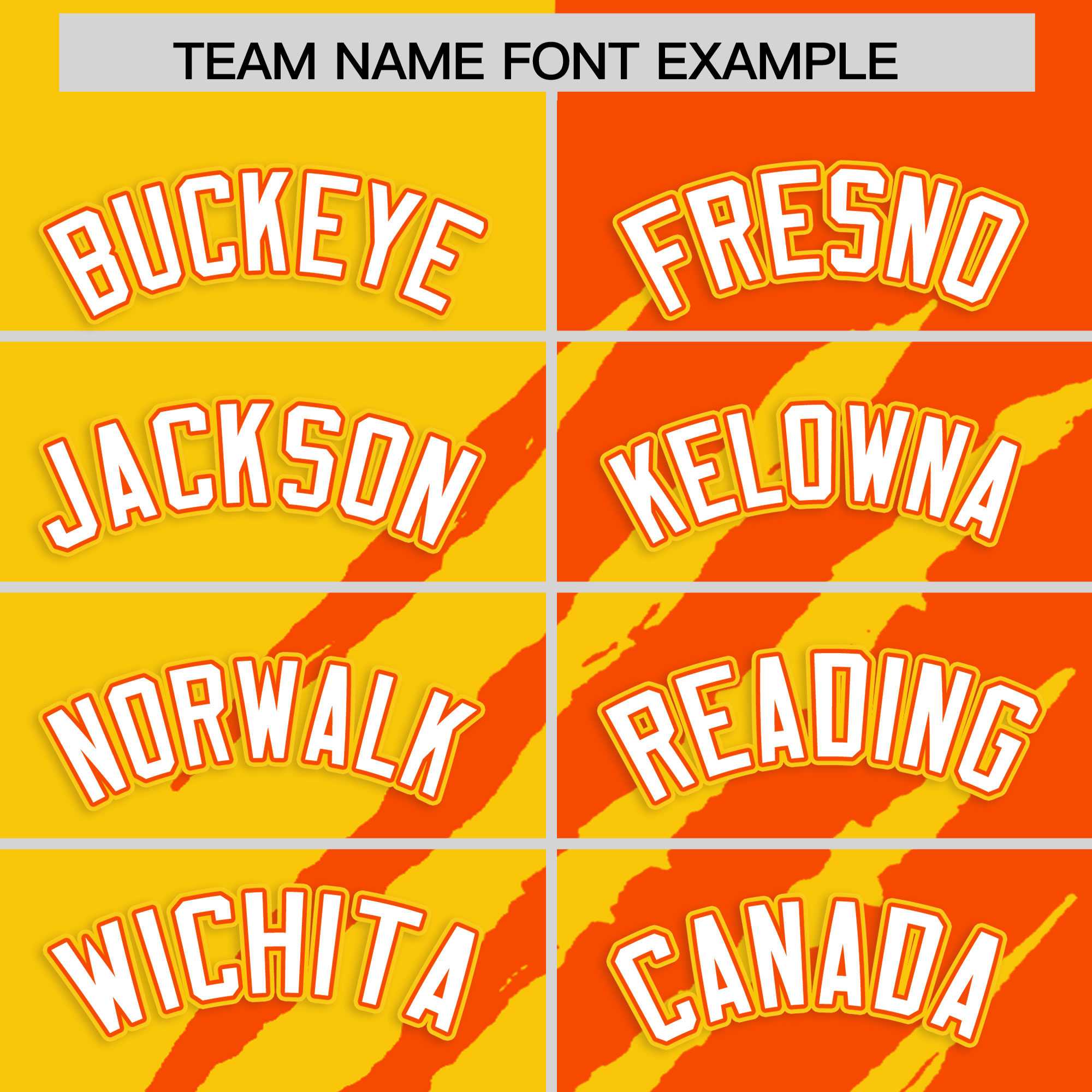 Custom Gold Orange Split Tiger Claw Scratch Pattern Baseball Jersey