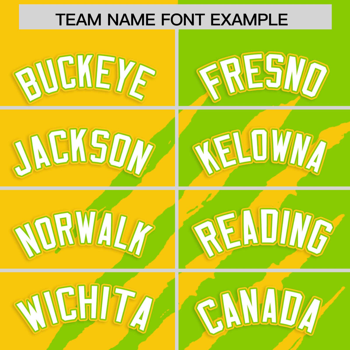 Custom Gold Neon Green Split Tiger Claw Scratch Pattern Baseball Jersey