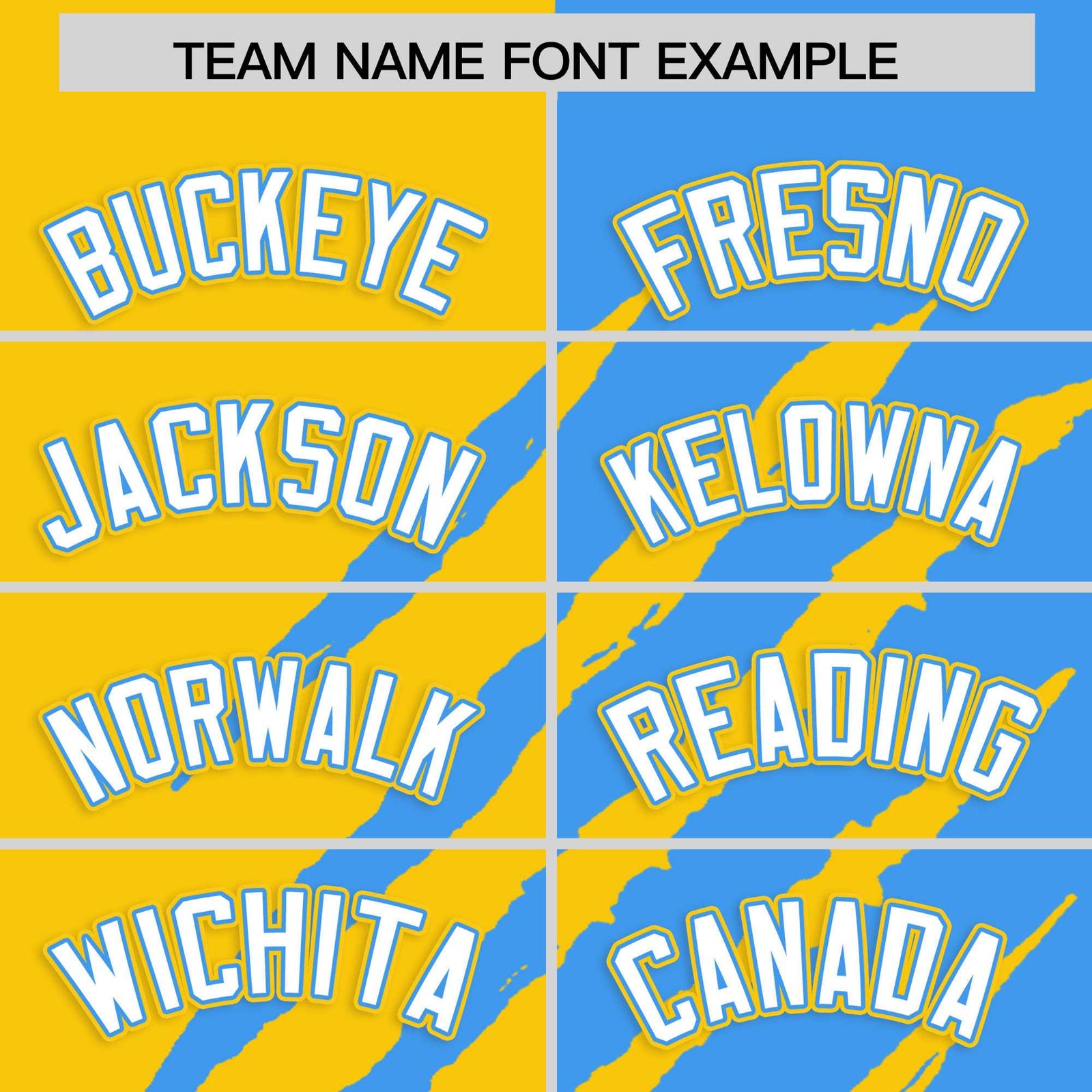 Custom Gold Powder Blue Split Tiger Claw Scratch Pattern Baseball Jersey