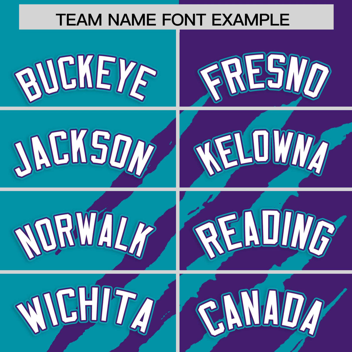 Custom Aqua Purple Split Tiger Claw Scratch Pattern Baseball Jersey