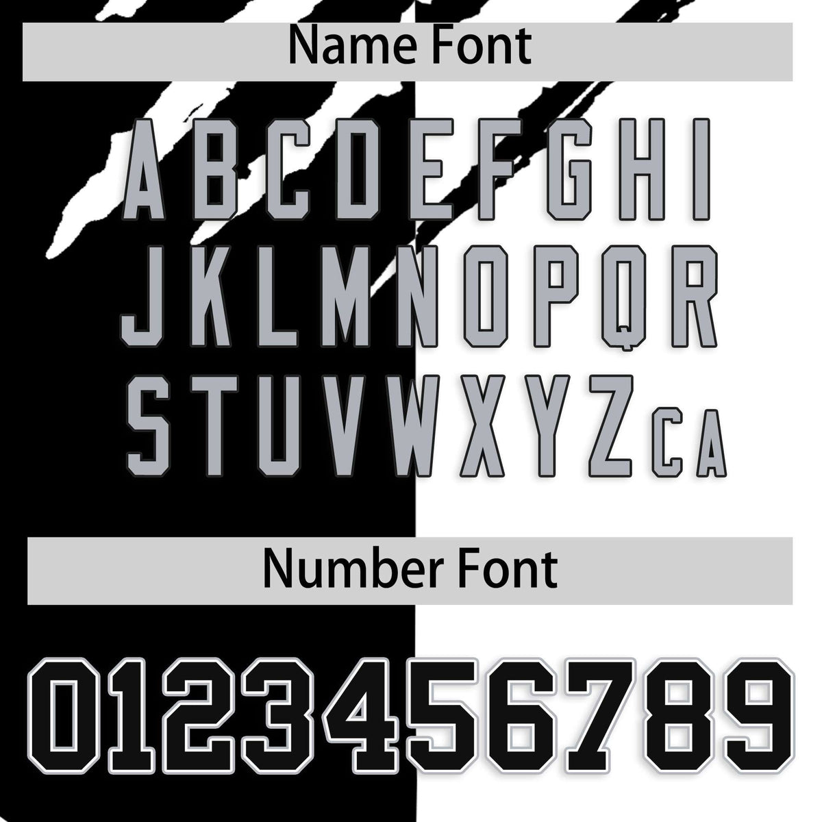 Custom Black White Split Tiger Claw Scratch Pattern Baseball Jersey