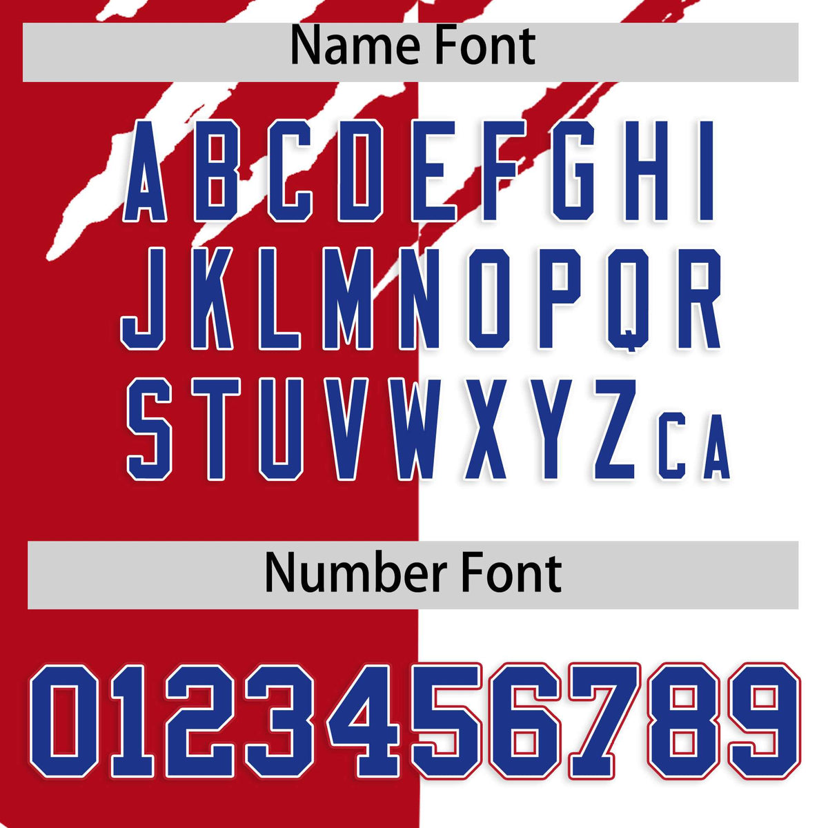 Custom Red White Split Tiger Claw Scratch Pattern Baseball Jersey