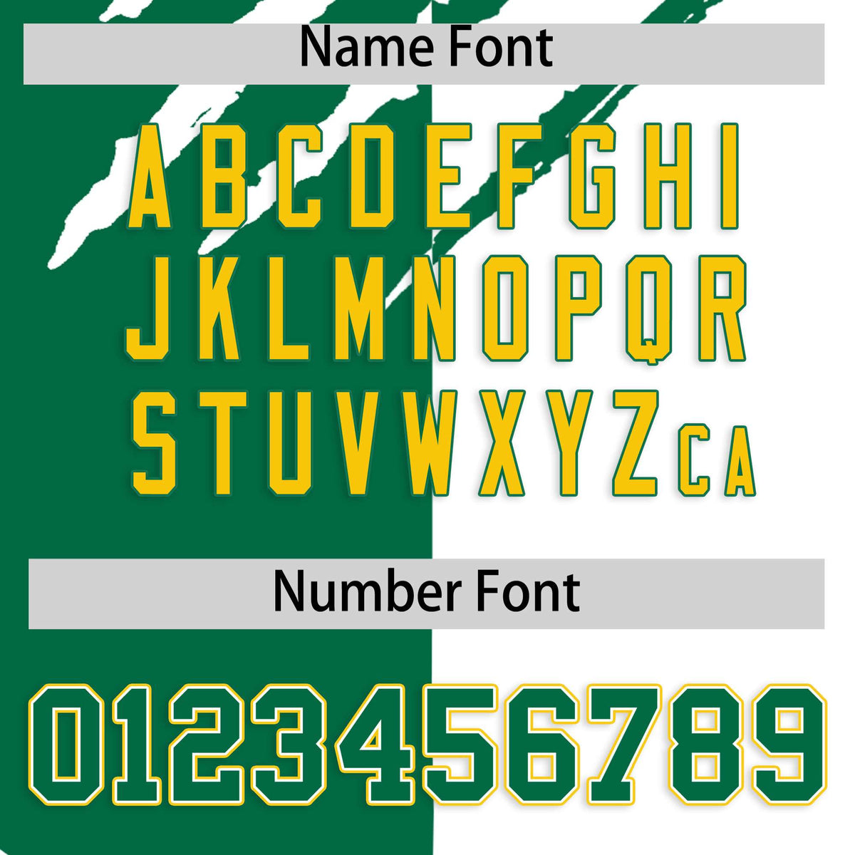 Custom Kelly Green White Split Tiger Claw Scratch Pattern Baseball Jersey