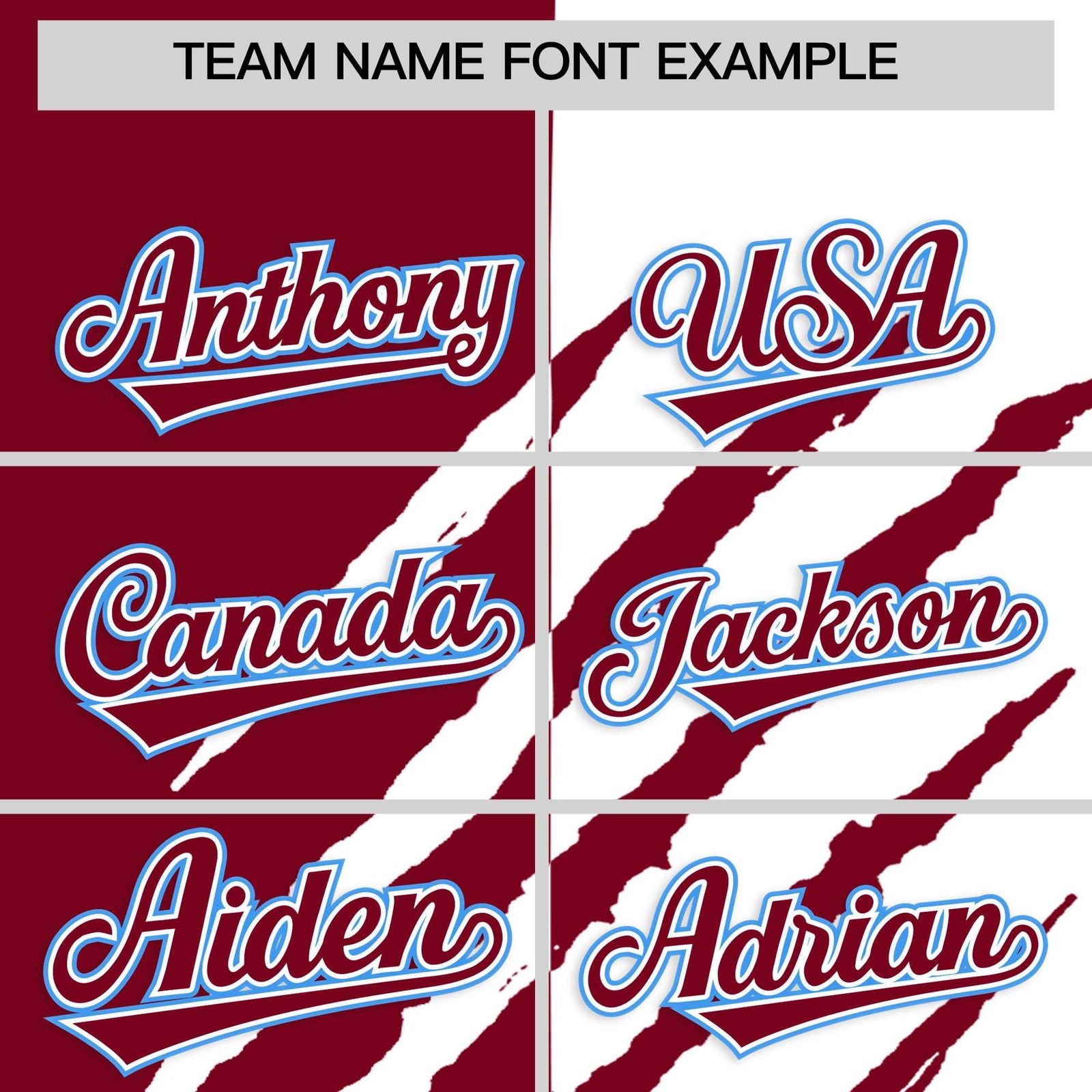 Custom Crimson White Split Tiger Claw Scratch Pattern Baseball Jersey