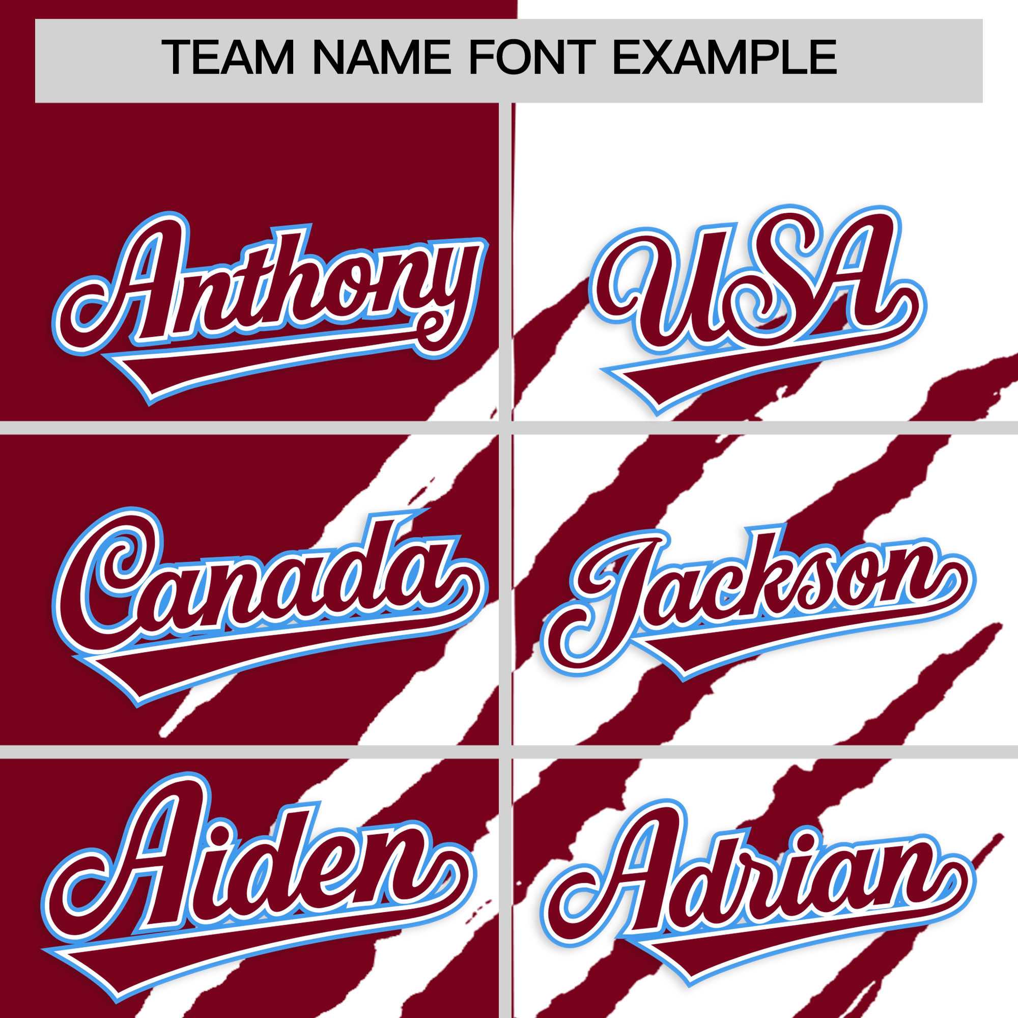 Custom Crimson White Split Tiger Claw Scratch Pattern Baseball Jersey