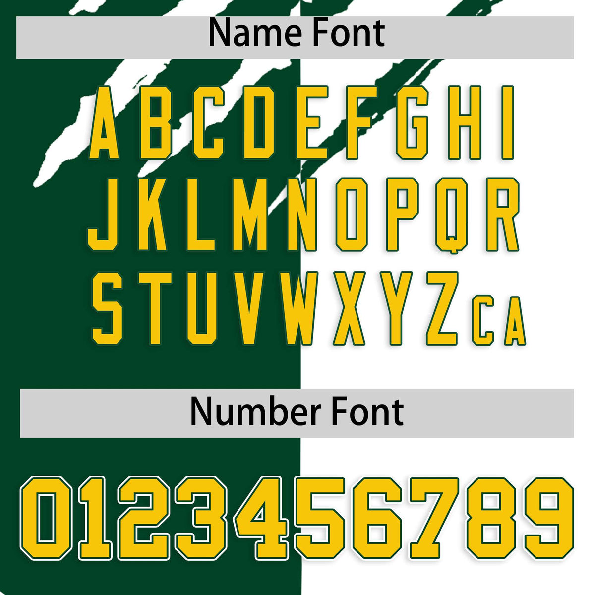 Custom Green White Split Tiger Claw Scratch Pattern Baseball Jersey