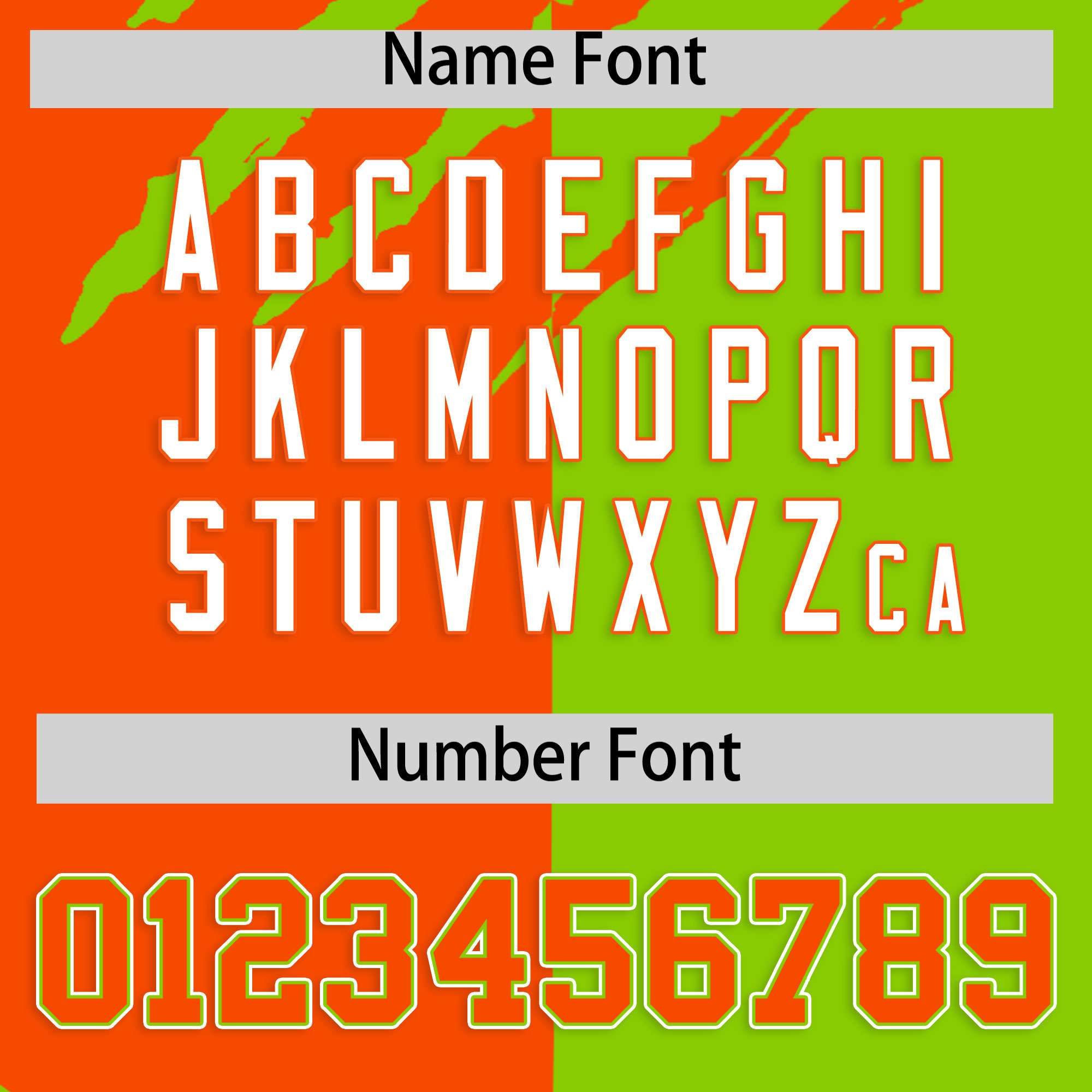 Custom Orange Neon Green Split Tiger Claw Scratch Pattern Baseball Jersey