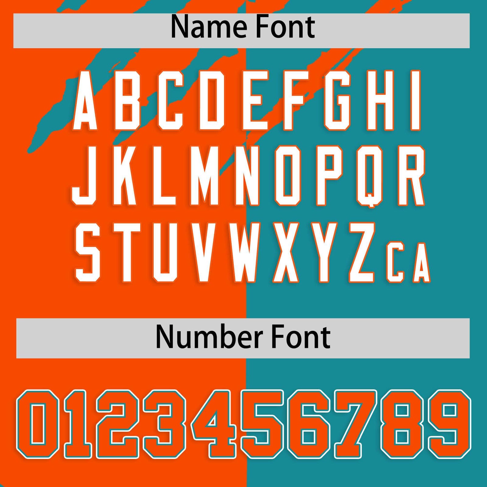 Custom Orange Aqua Split Tiger Claw Scratch Pattern Baseball Jersey