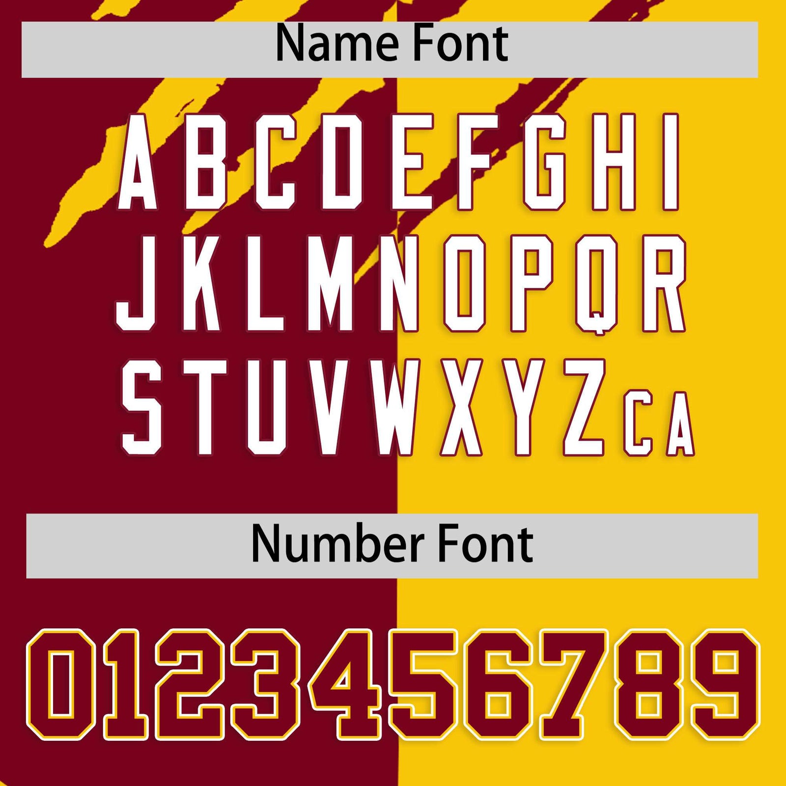 Custom Crimson Gold Split Tiger Claw Scratch Pattern Baseball Jersey