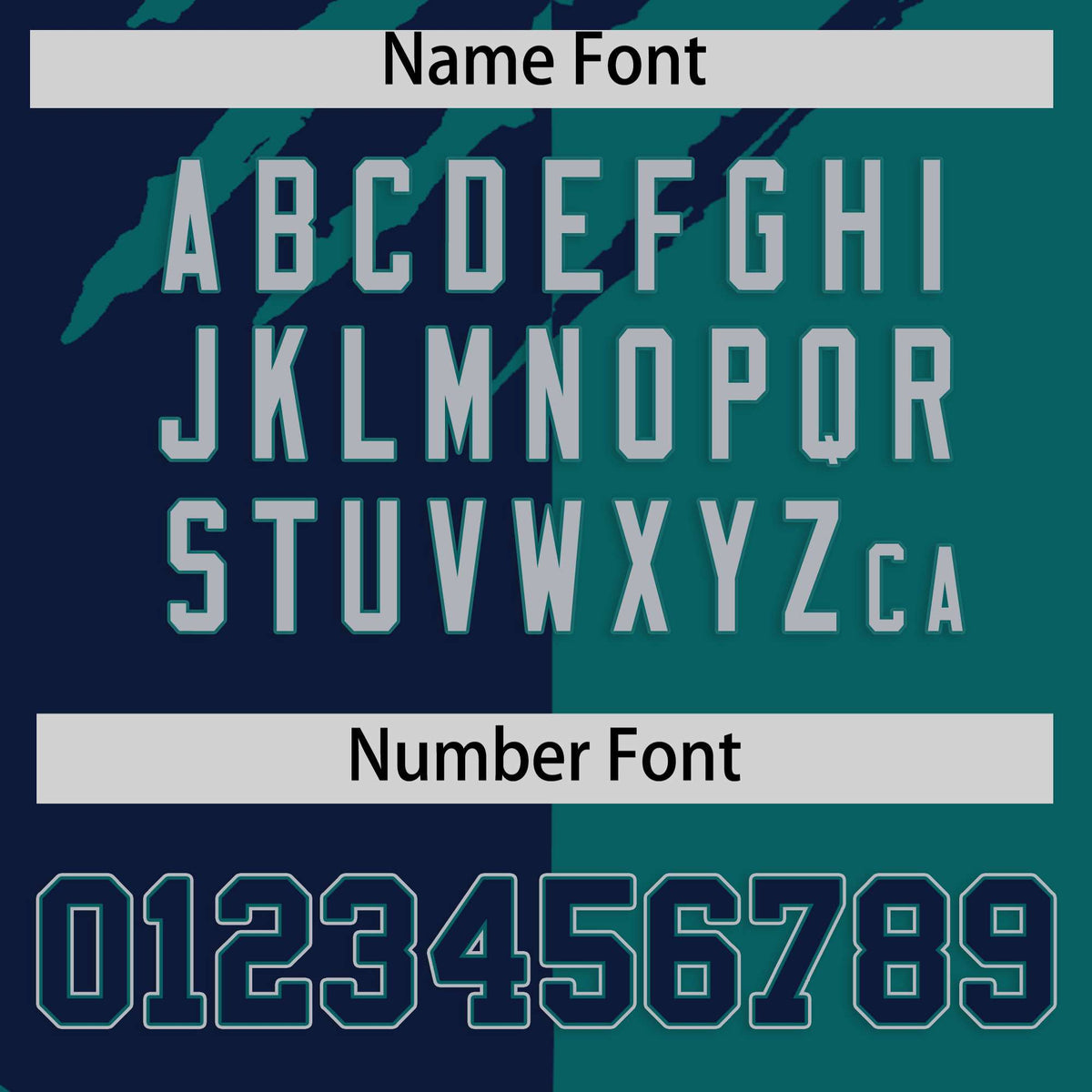 Custom Navy Teal Split Tiger Claw Scratch Pattern Baseball Jersey